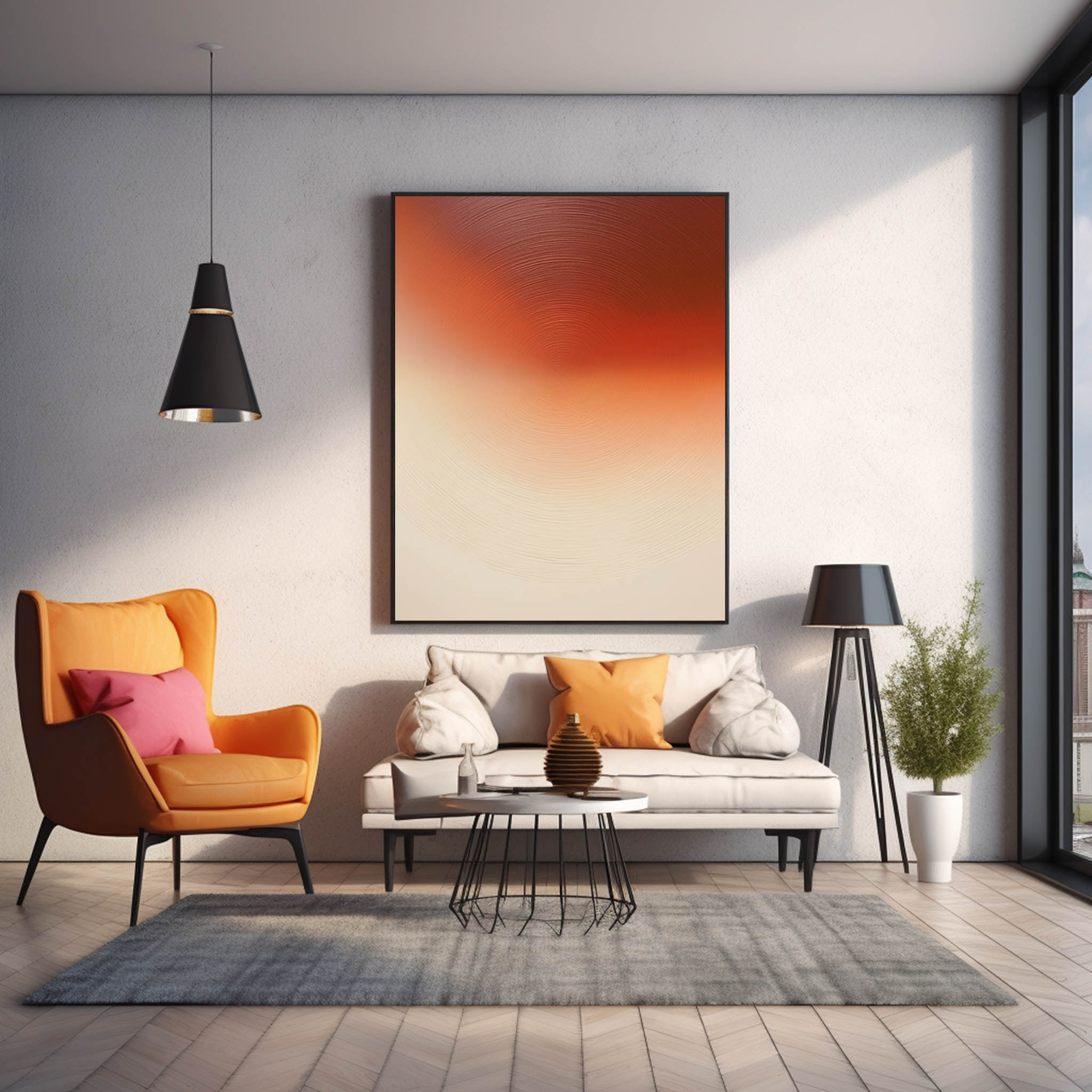 Wall Art Minimalist Geometric Neutral Modern