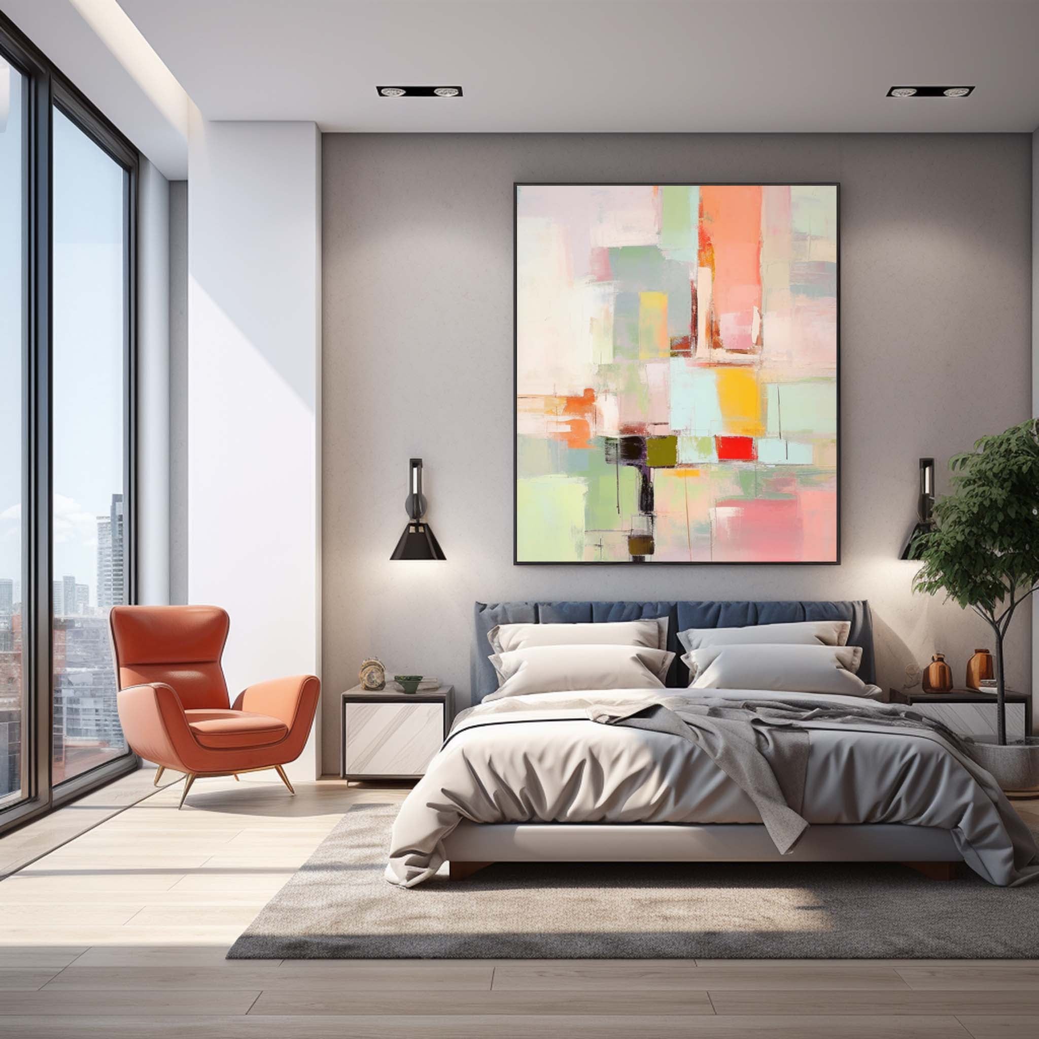 Wall Art Modern Organic Geometric Abstract