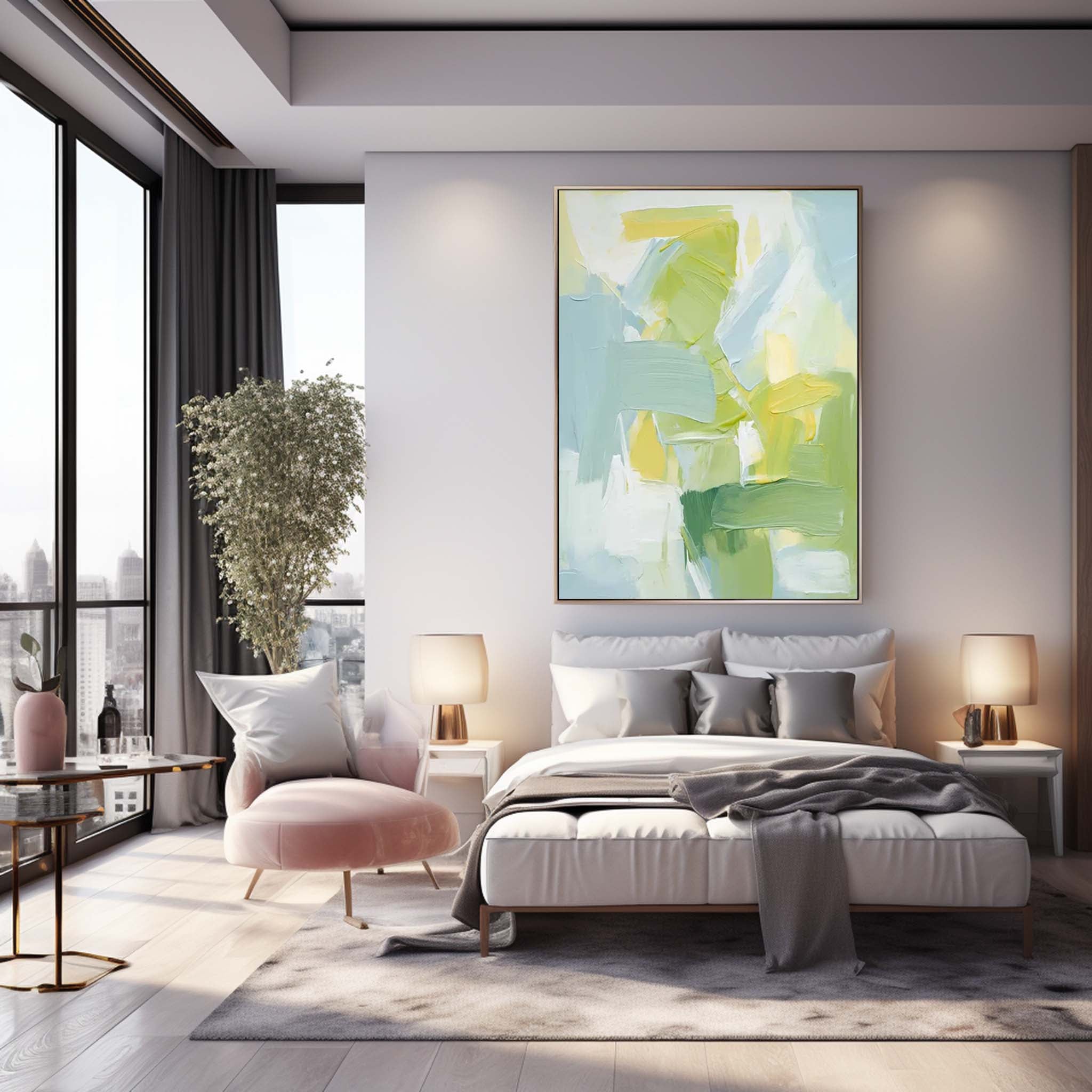Abstract Canvas Art AB302 - Neutralighting