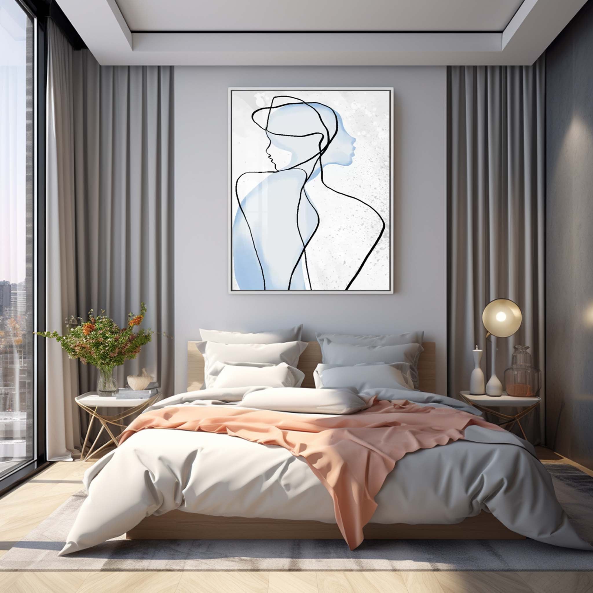 Wall Art Abstract Minimalist Linear Modern