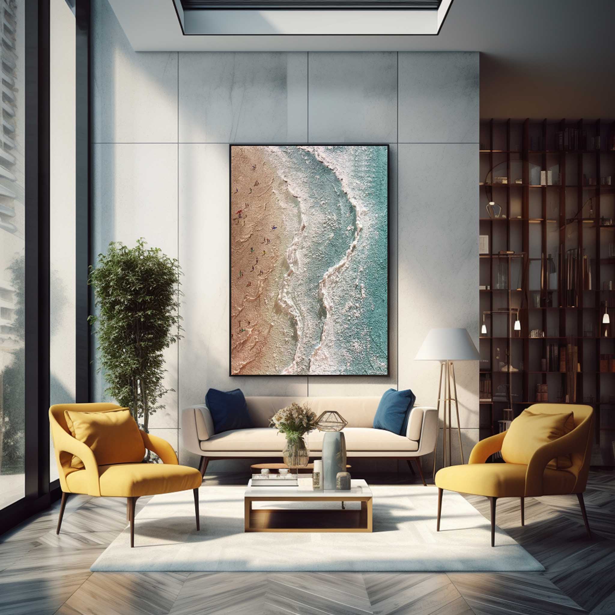 Wall Art Beach & Ocean Expressionist Wave