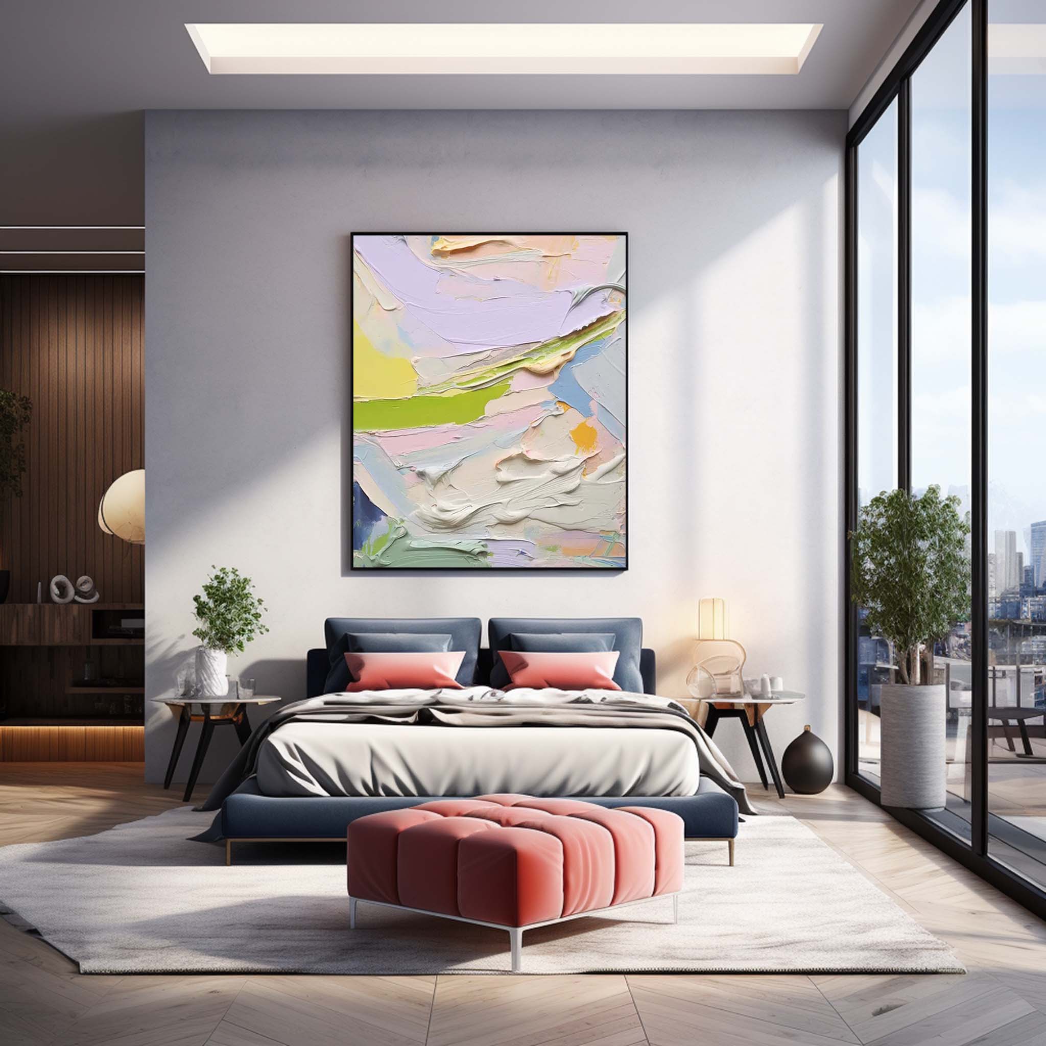Wall Art Impasto Soft Abstract Minimalist