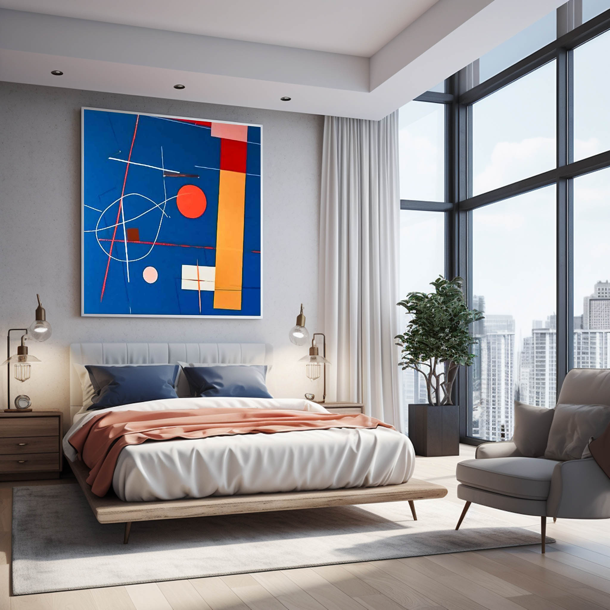 Wall Art Abstract Bauhaus Geometric