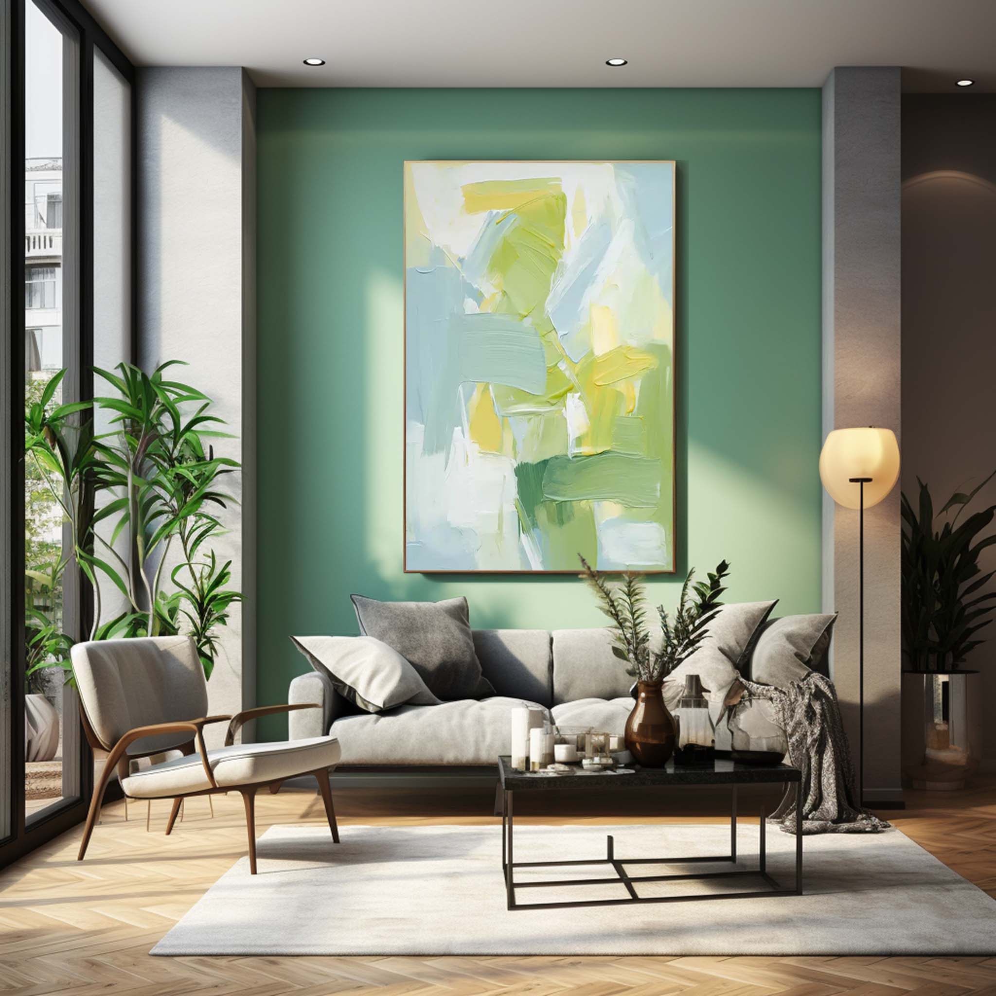 Wall Art Abstract Vibrant Cheerful Fresh