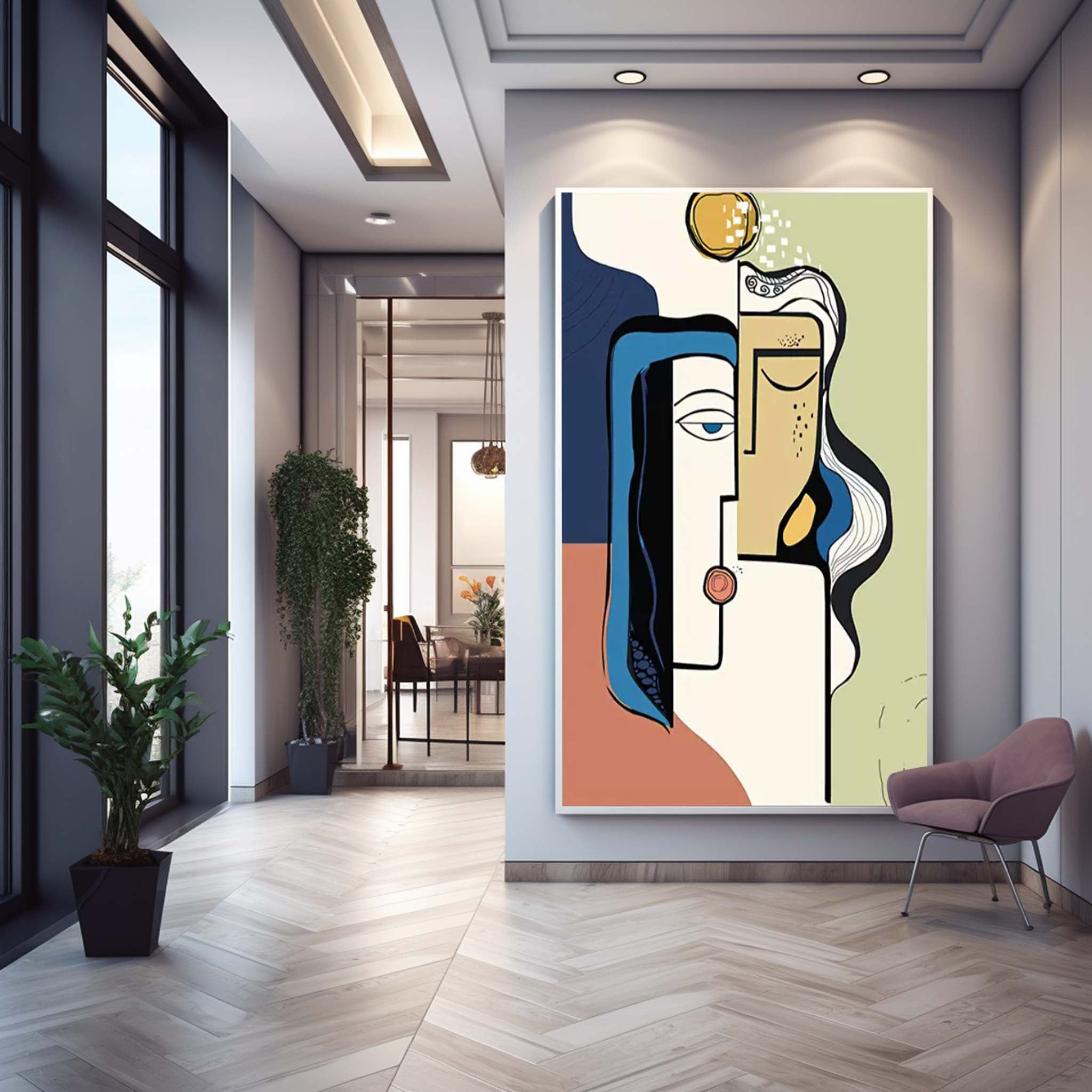 Wall Art Cartoon Illustration Abstract Edgy