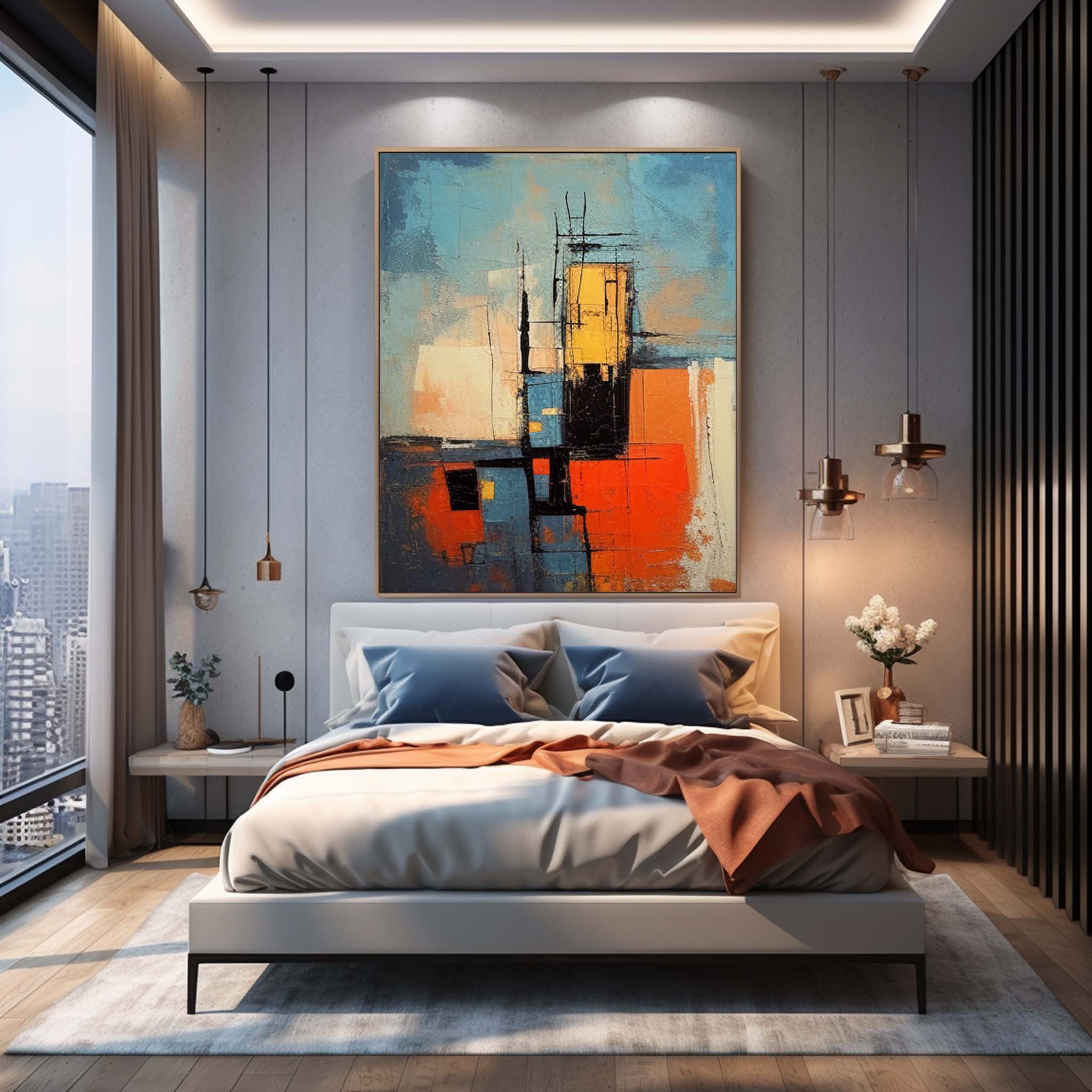 Wall Art Moody Abstract Serene Organic