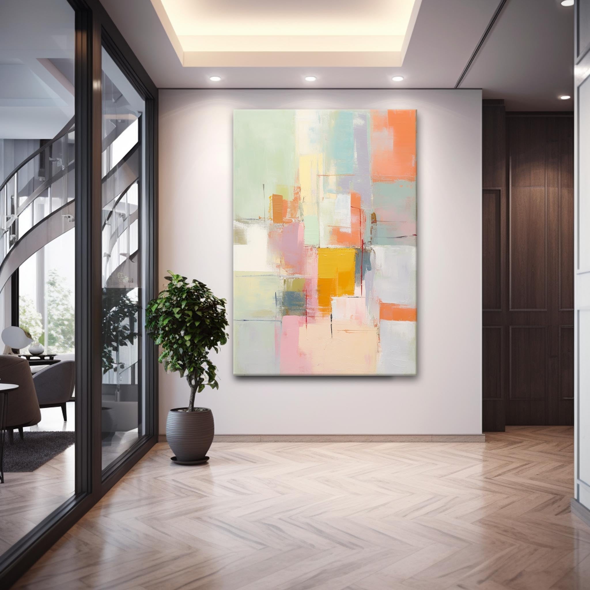 Wall Art Soft Color Abstract Playful