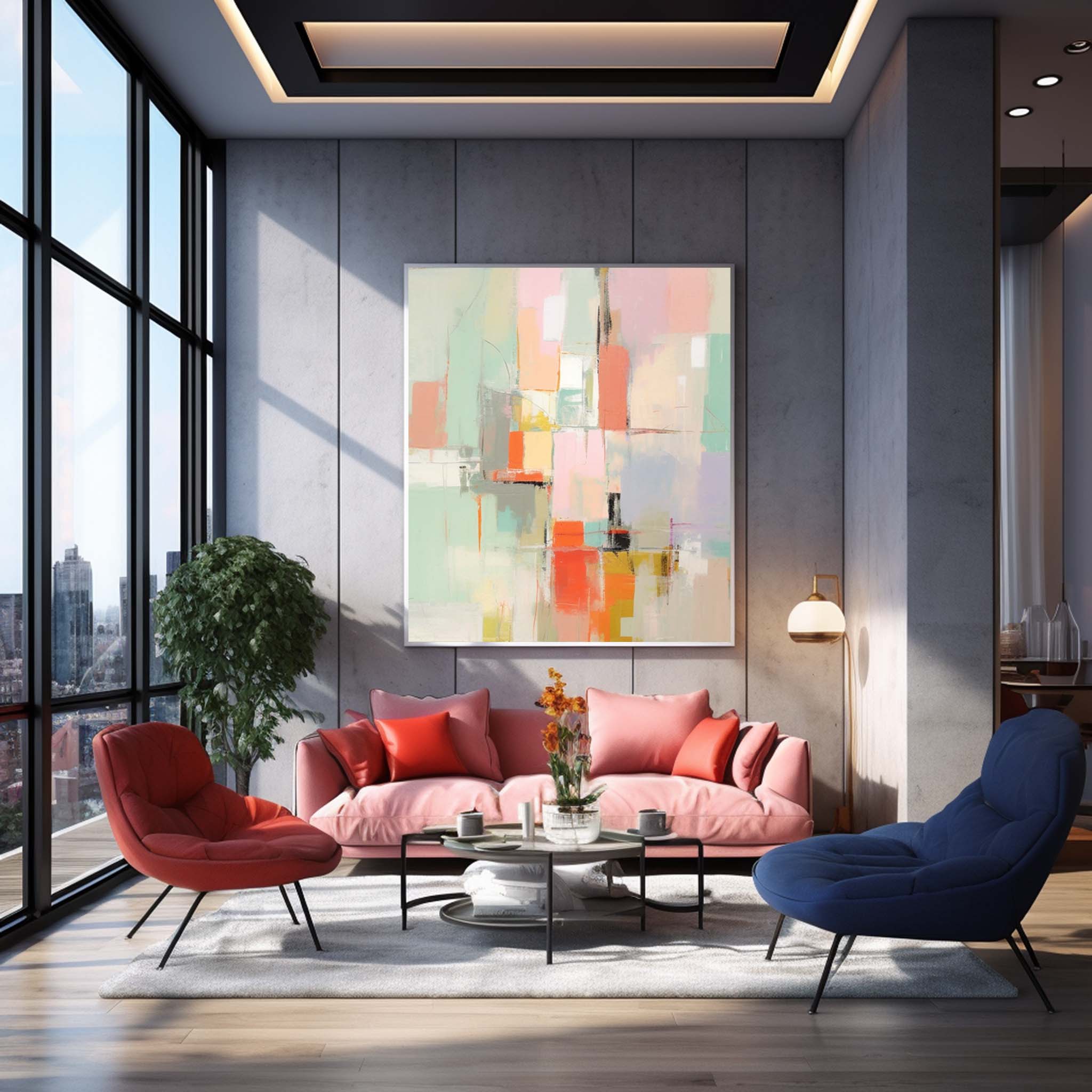 Wall Art Understated Elegant Abstract Geometric