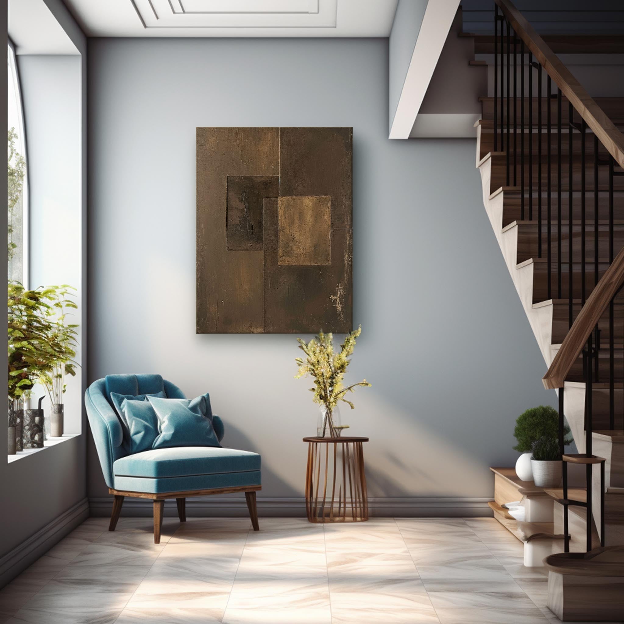 Abstract Canvas Art AB396 - Neutralighting