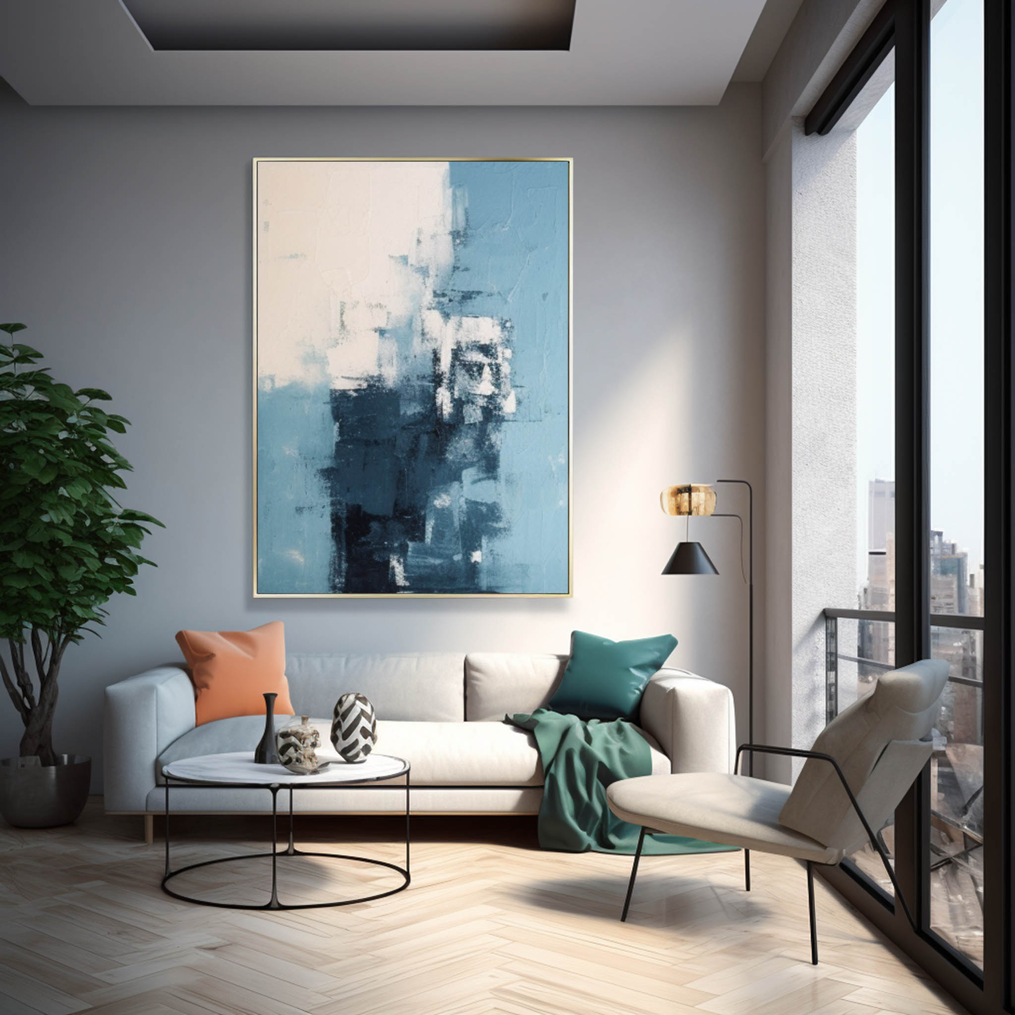 Wall Art Minimalist Block Abstract
