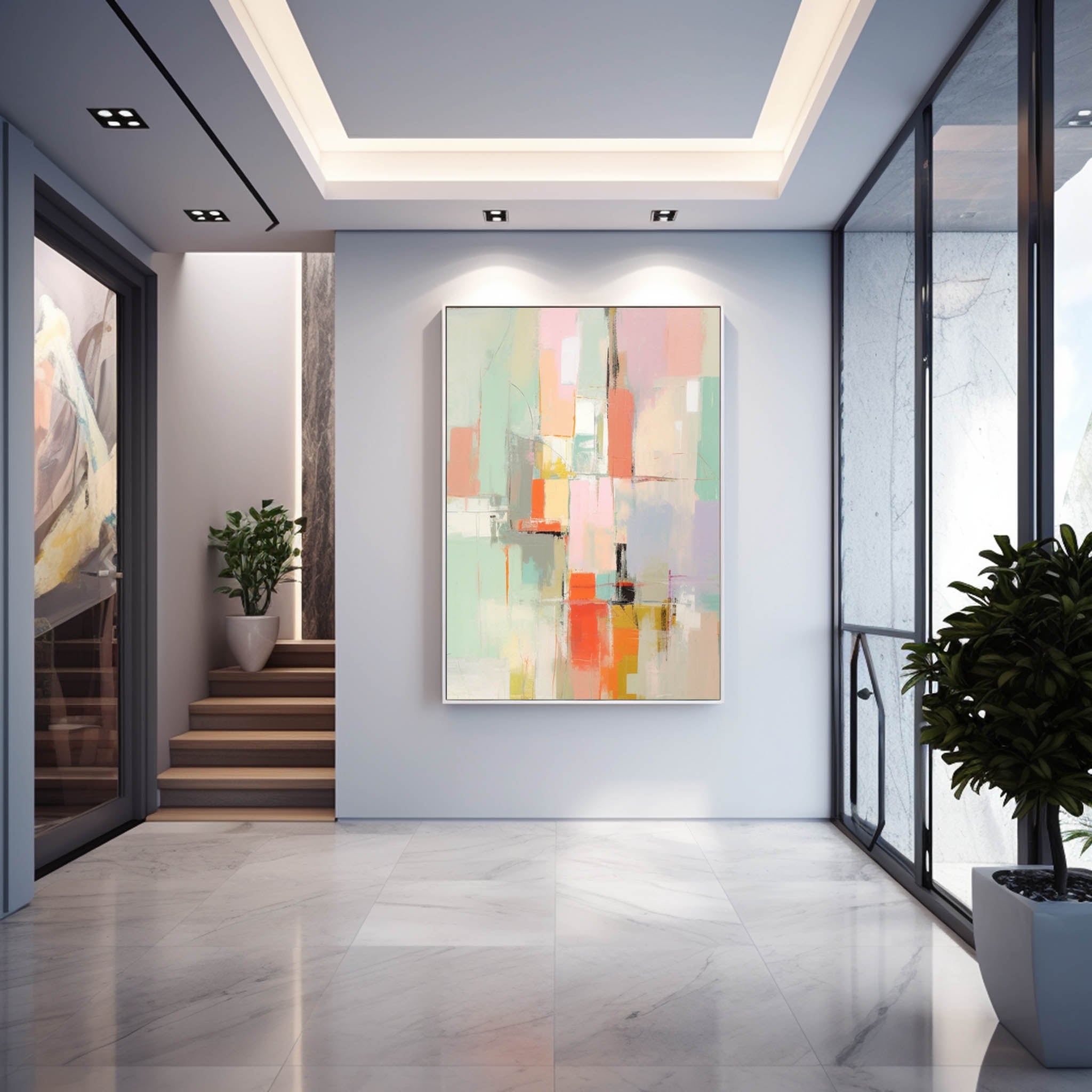 Wall Art Understated Elegant Abstract Geometric