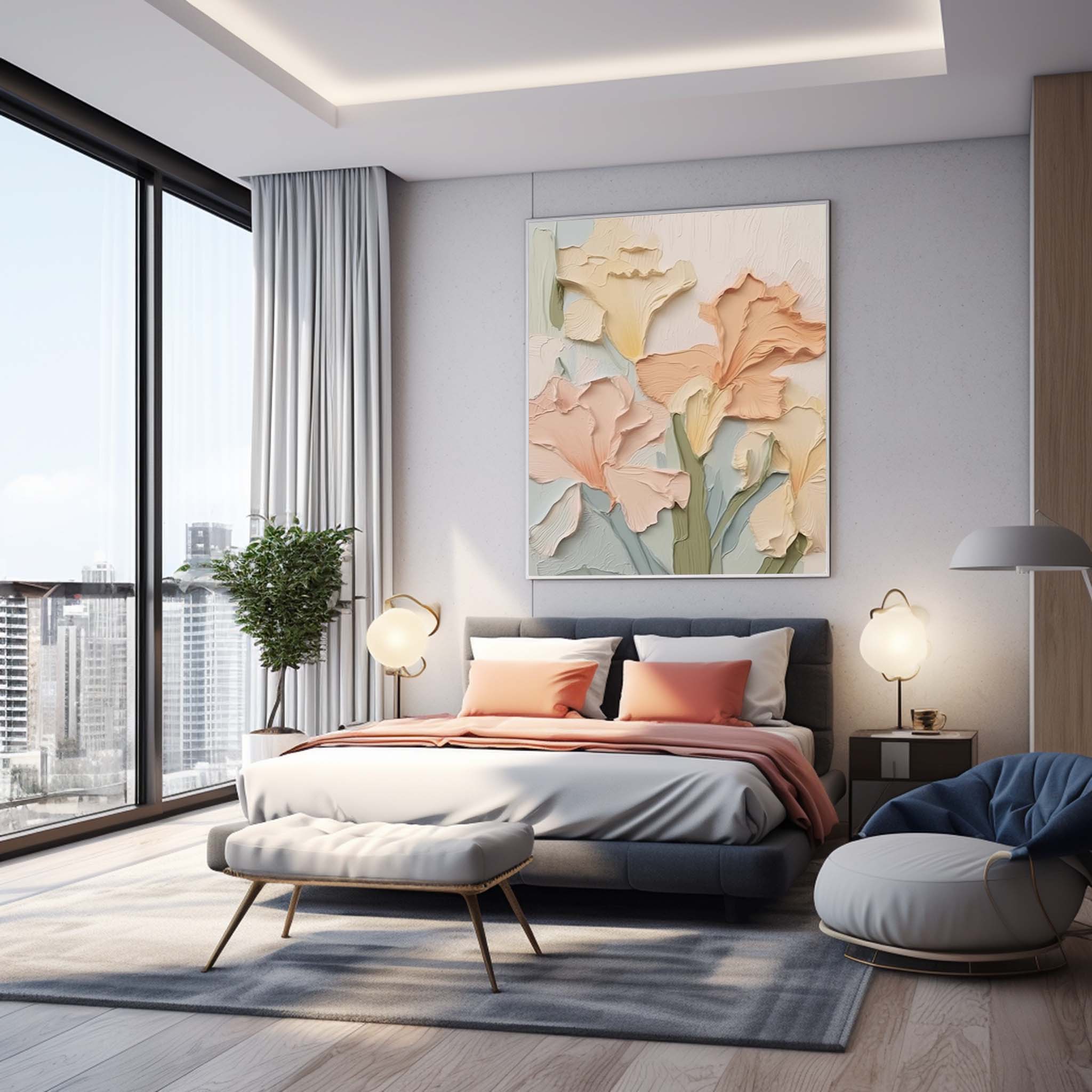 Flower Canvas Art FL028 - Neutralighting