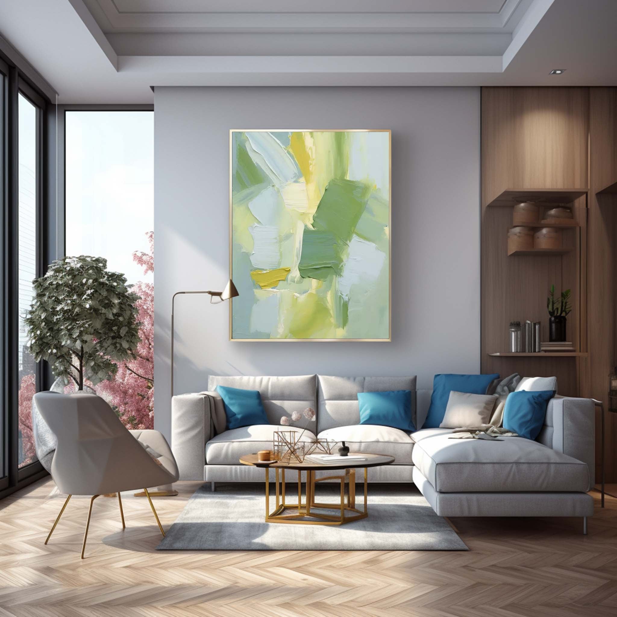 Wall Art Abstract Impasto Neutral Organic