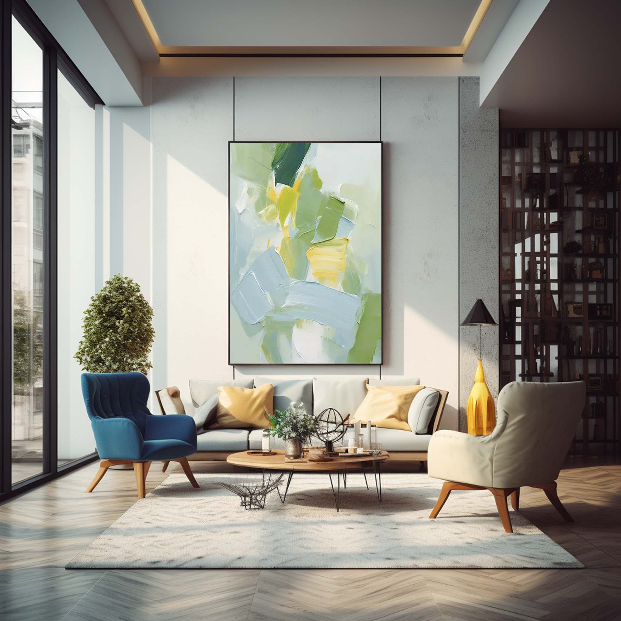 Abstract Canvas Art AB303 - Neutralighting