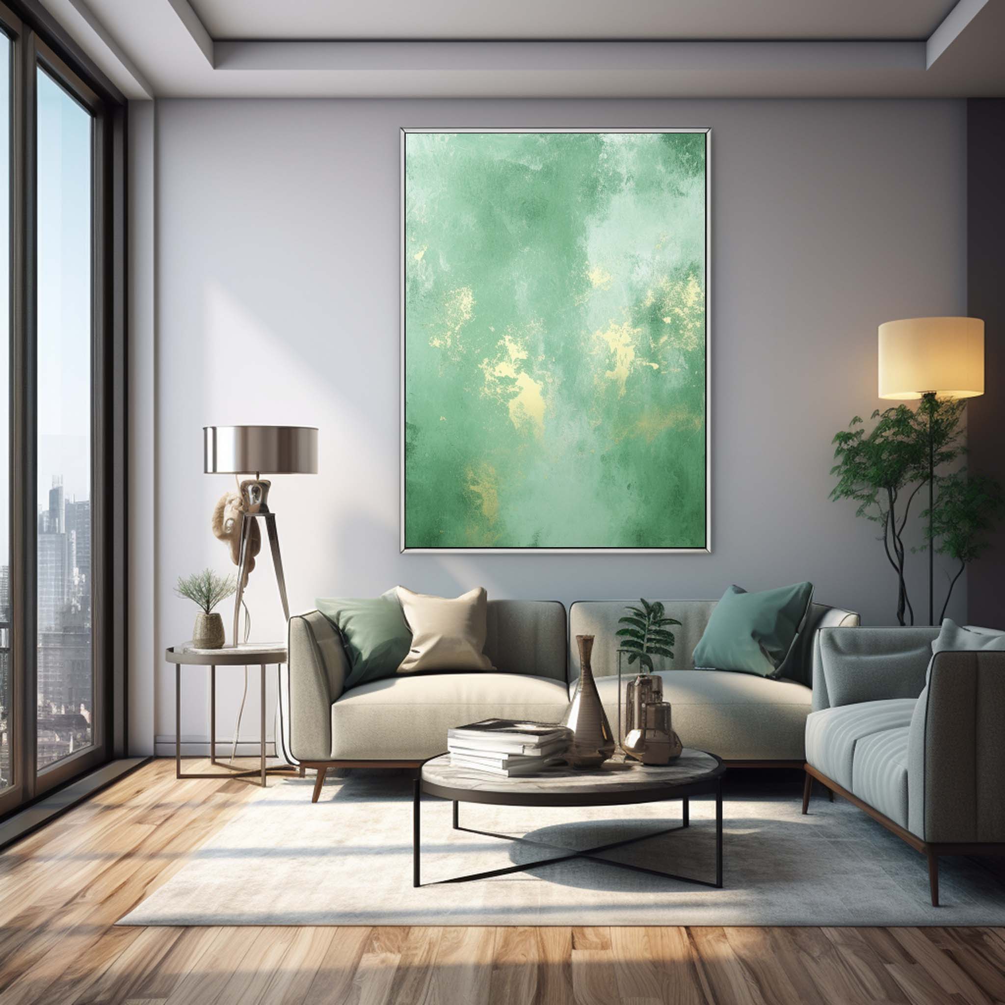 Wall Art Abstract Gradient Geometric Energetic