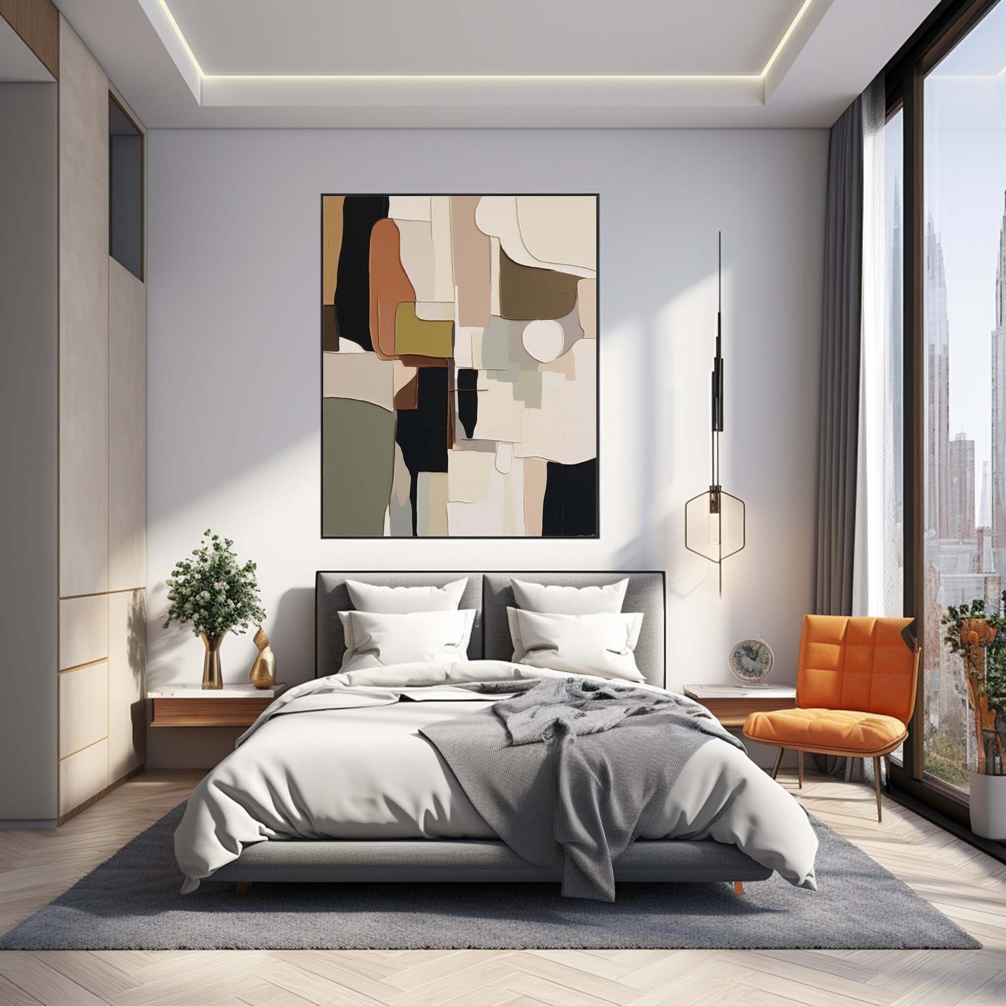 Wall Art Elegant Neutral Abstract Serene