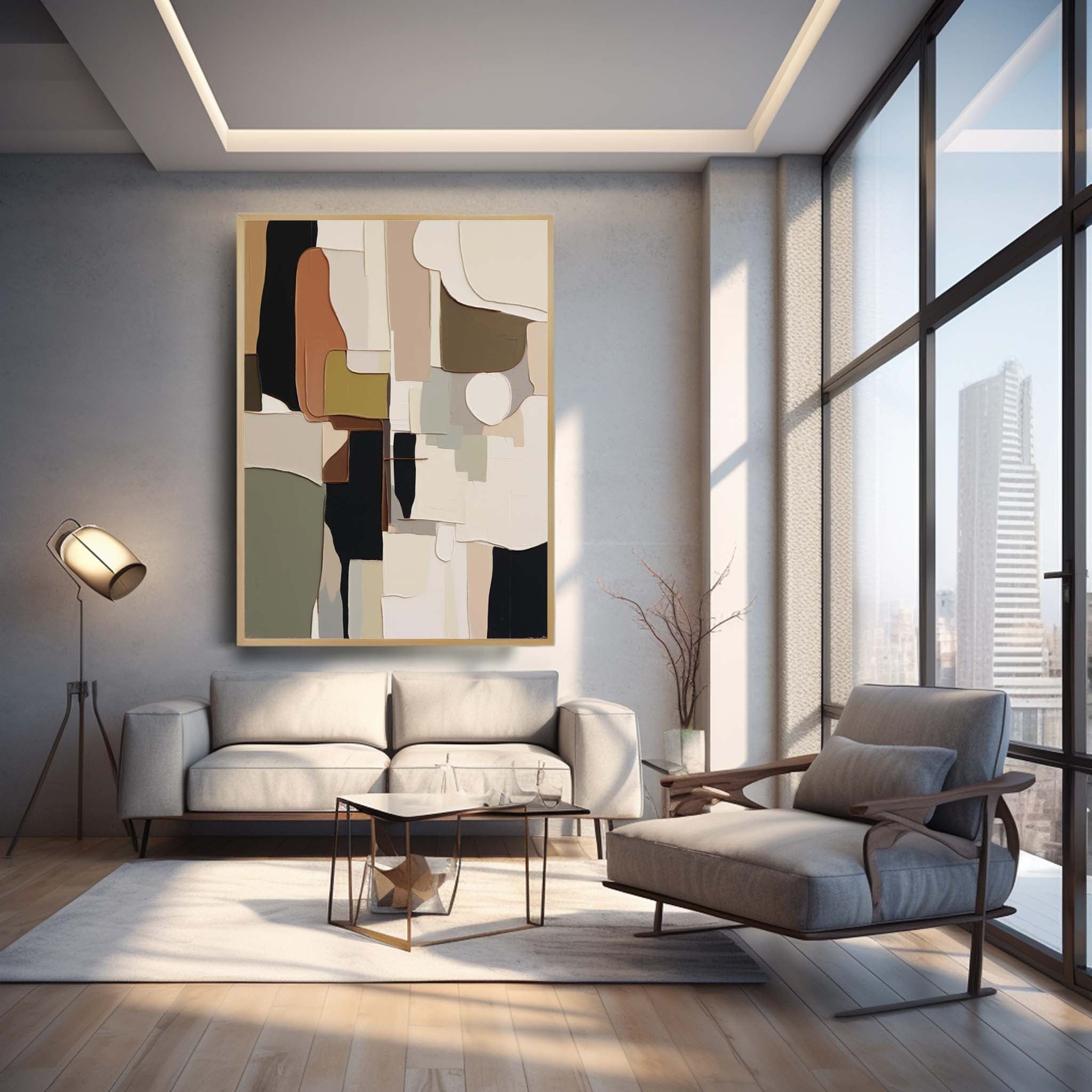 Wall Art Elegant Neutral Abstract Serene