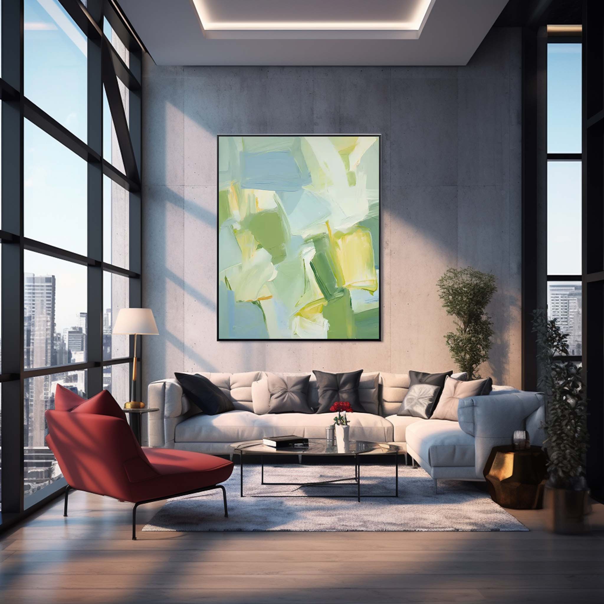 Abstract Canvas Art AB306 - Neutralighting