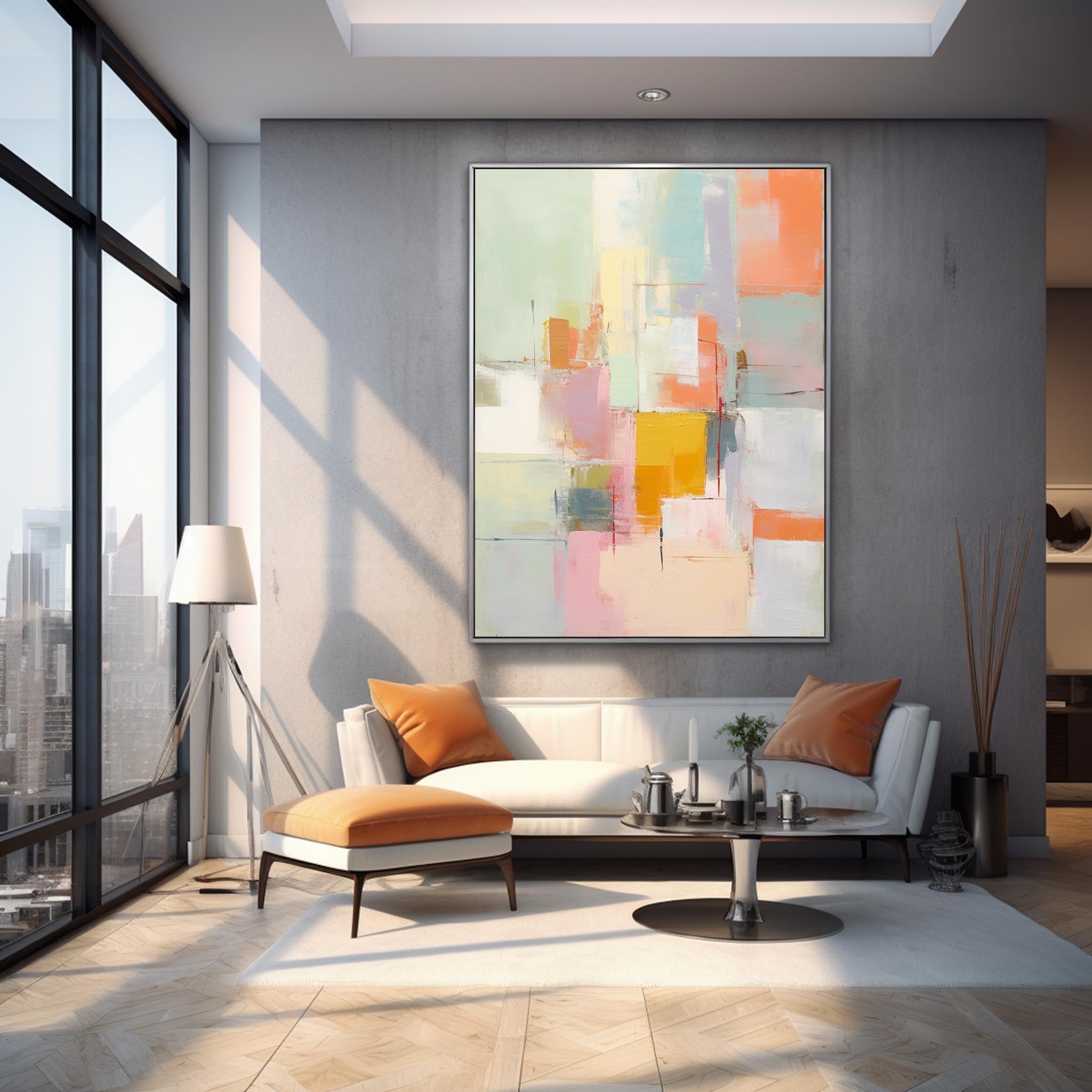 Wall Art Soft Color Abstract Playful