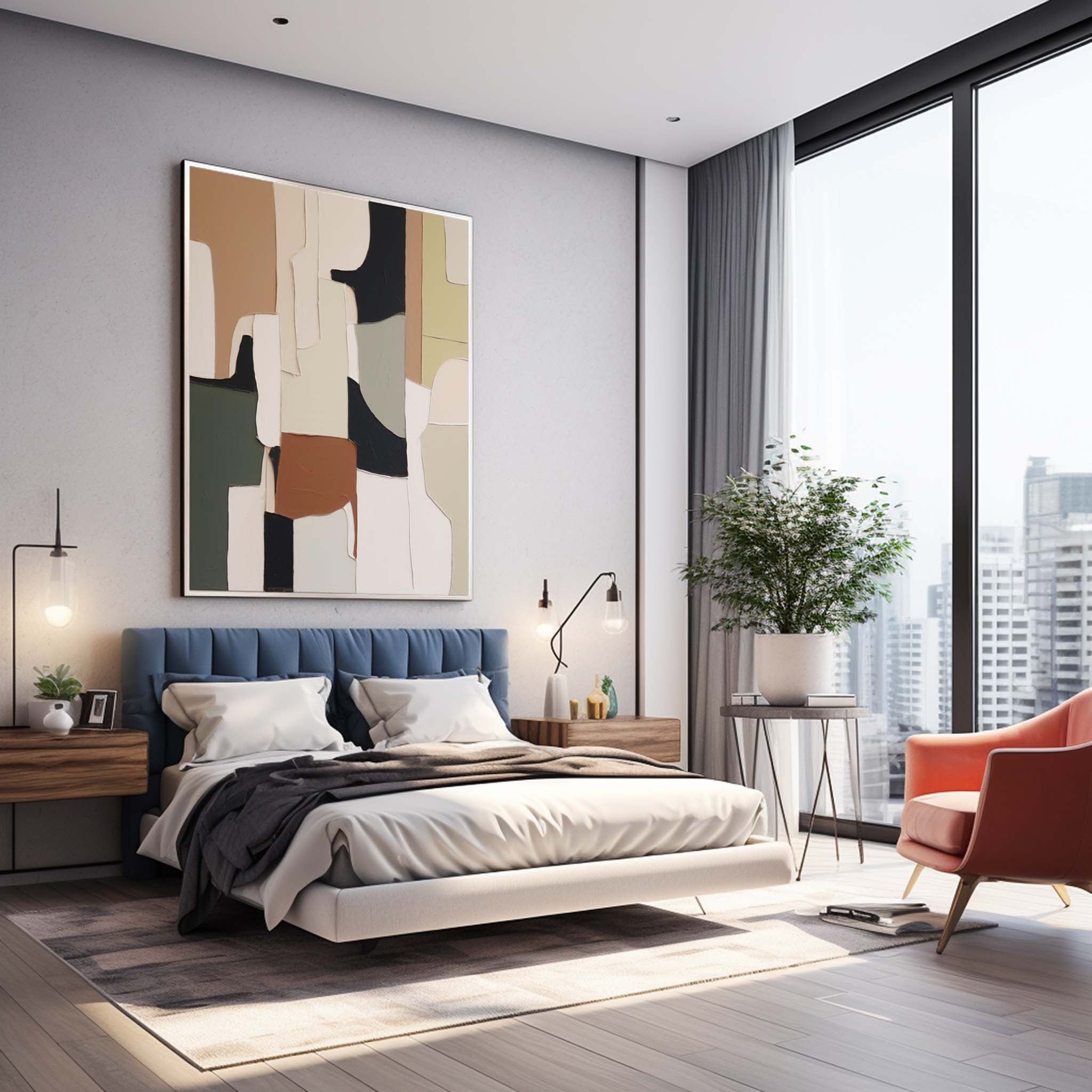 Wall Art Raw Abstract Painterly Block