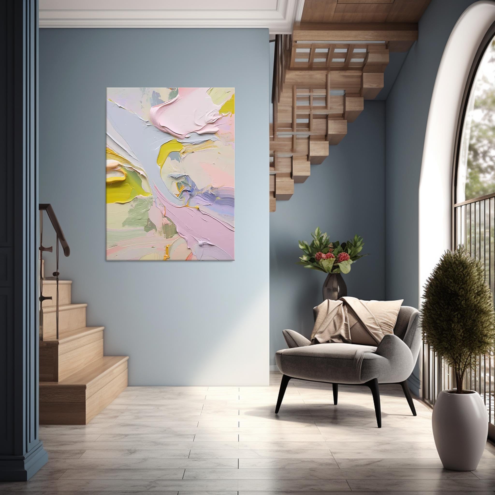 Wall Art Raw Abstract Painterly Serene