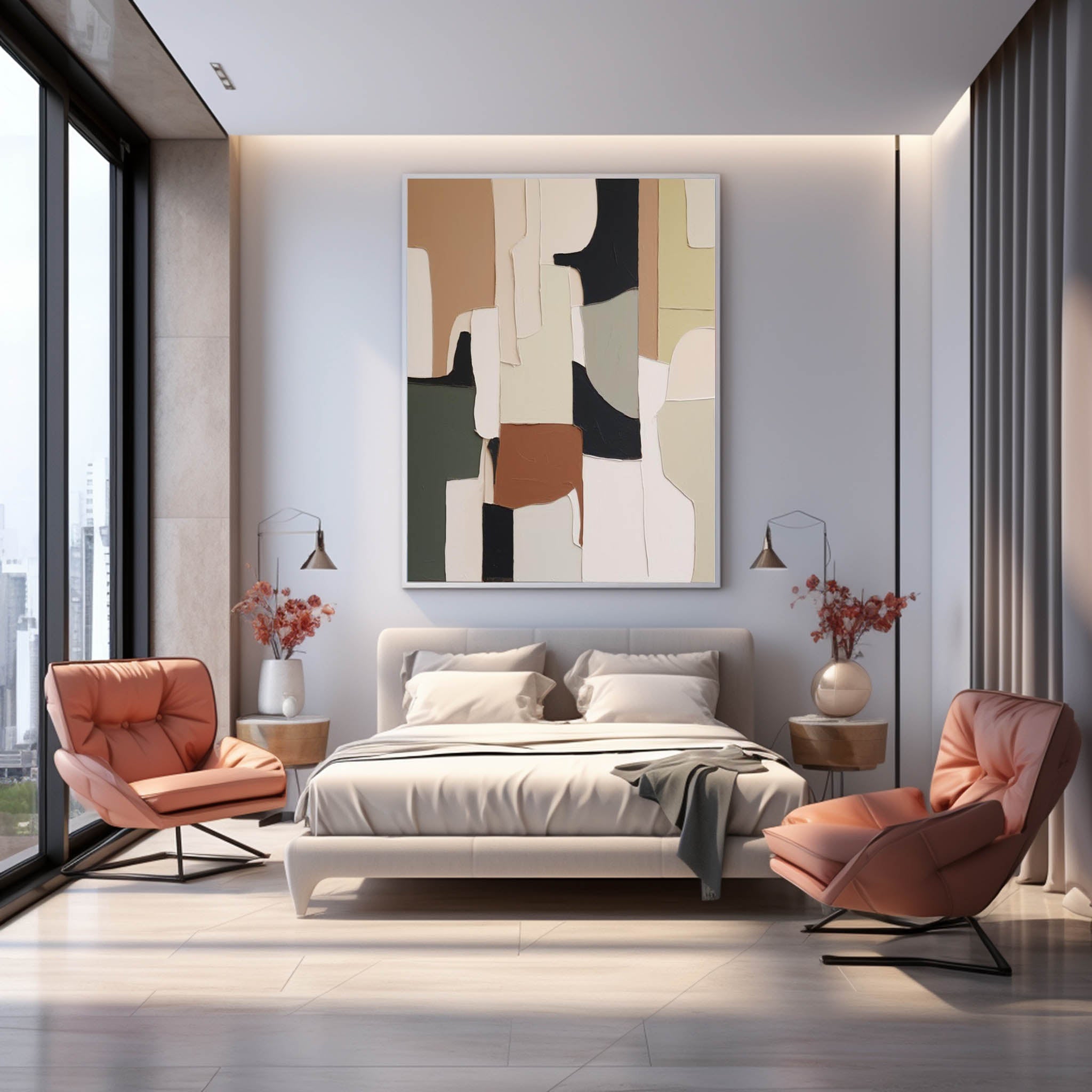 Wall Art Raw Abstract Painterly Block