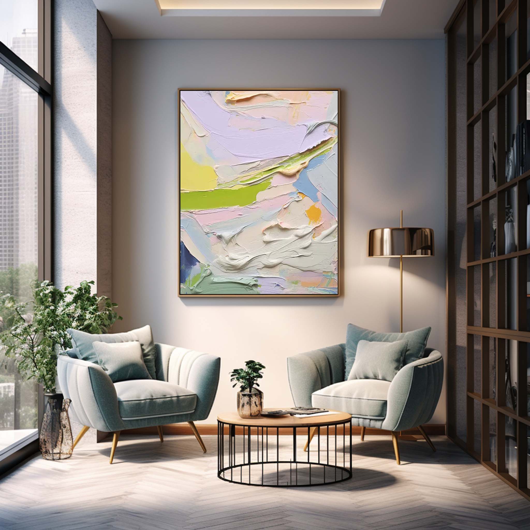 Wall Art Impasto Soft Abstract Minimalist