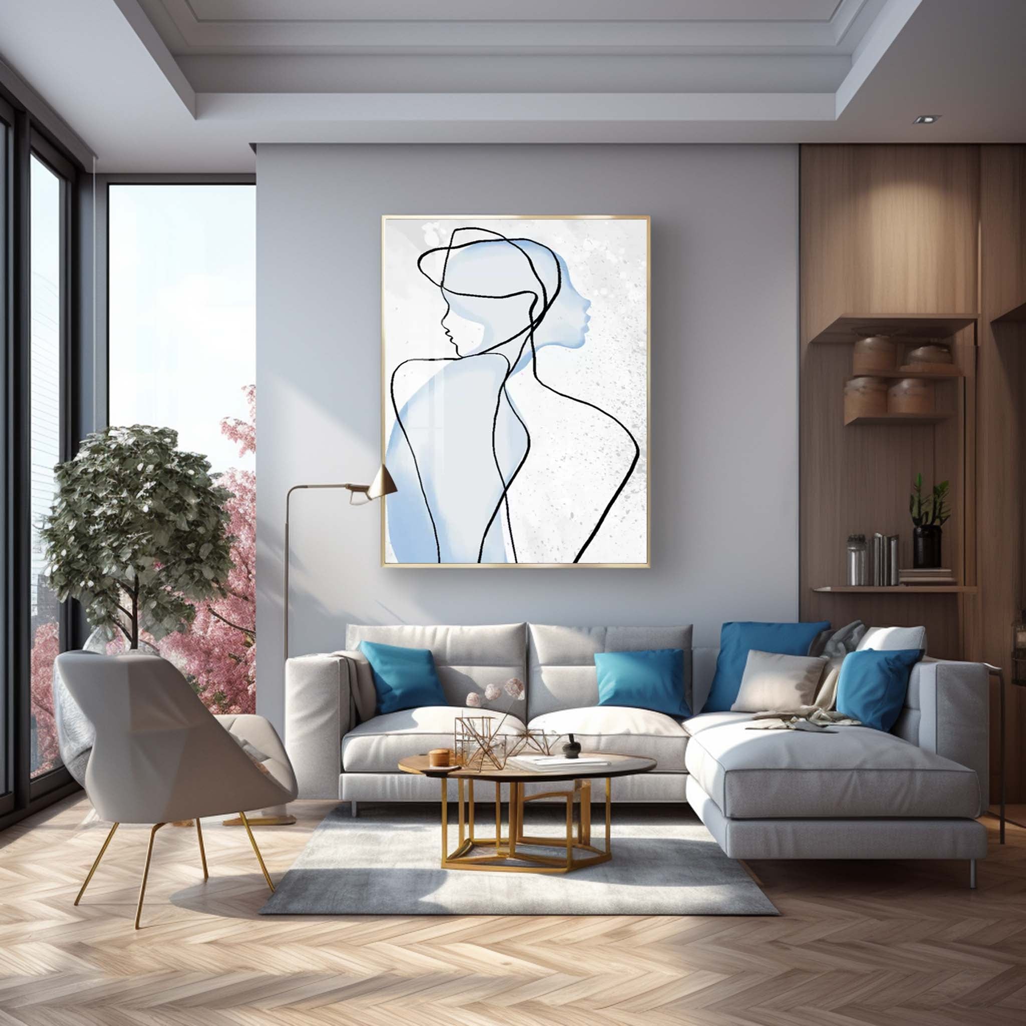 Wall Art Abstract Minimalist Linear Modern