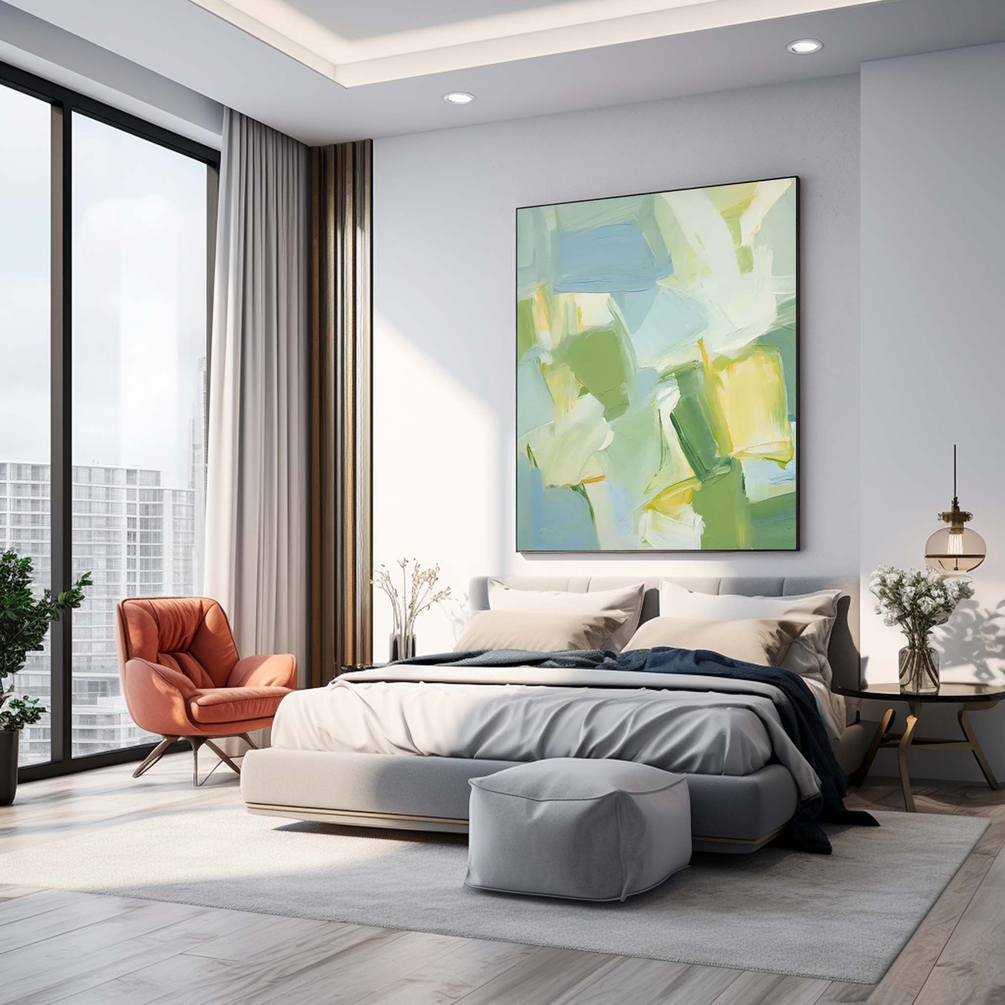 Abstract Canvas Art AB306 - Neutralighting