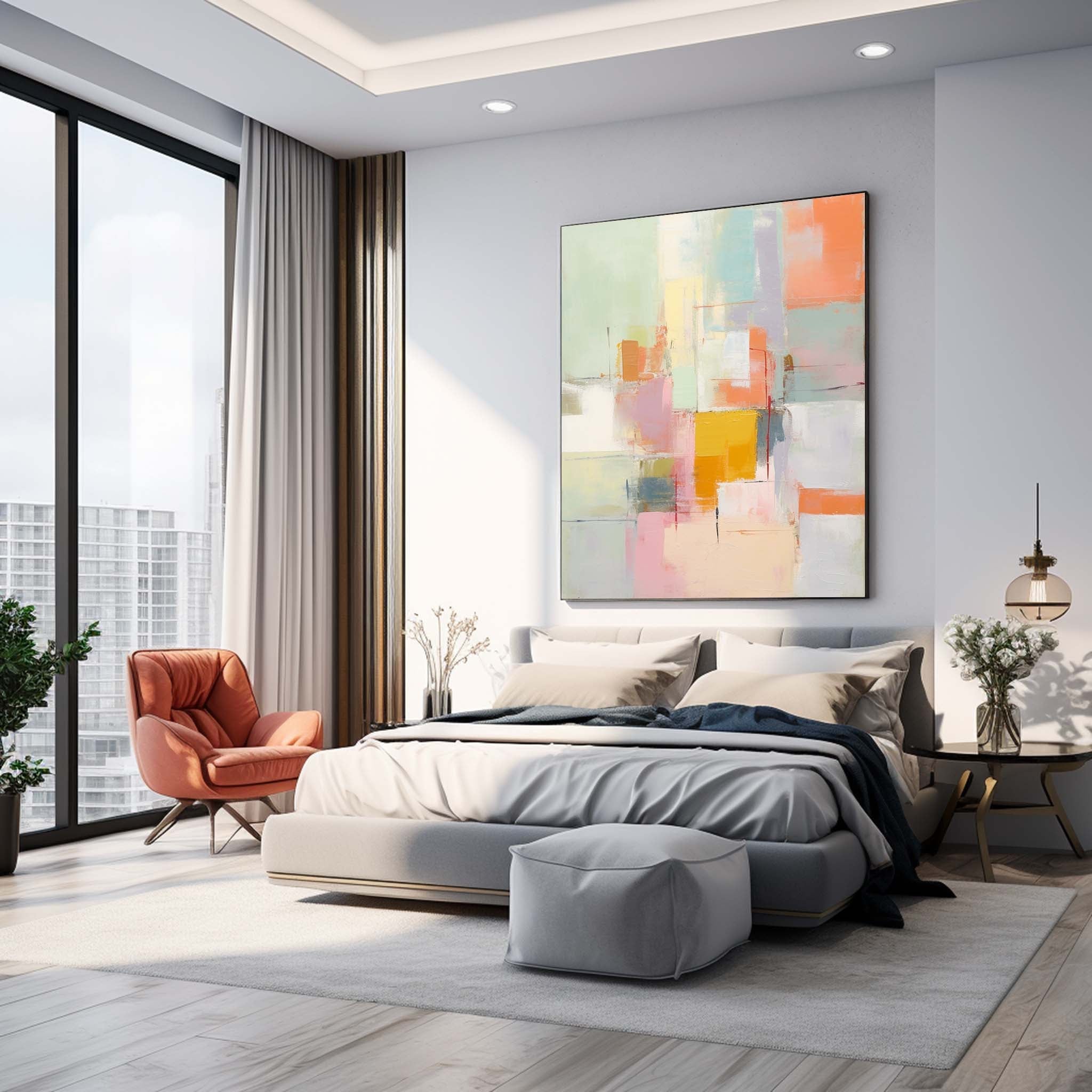 Wall Art Soft Color Abstract Playful