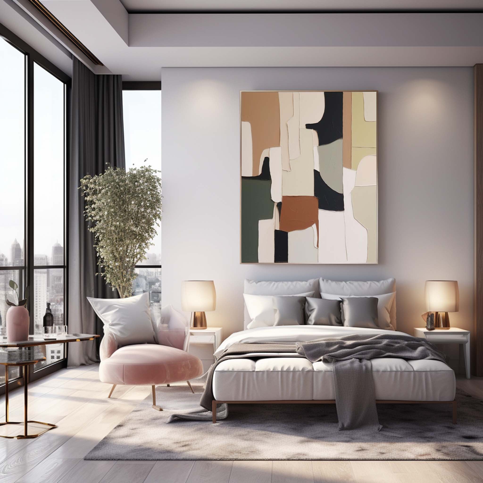 Wall Art Raw Abstract Painterly Block