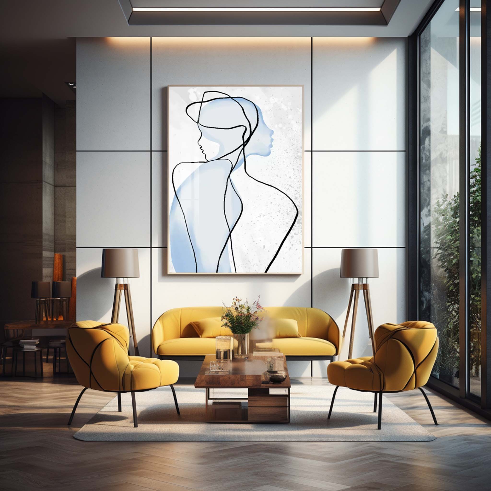 Wall Art Abstract Minimalist Linear Modern