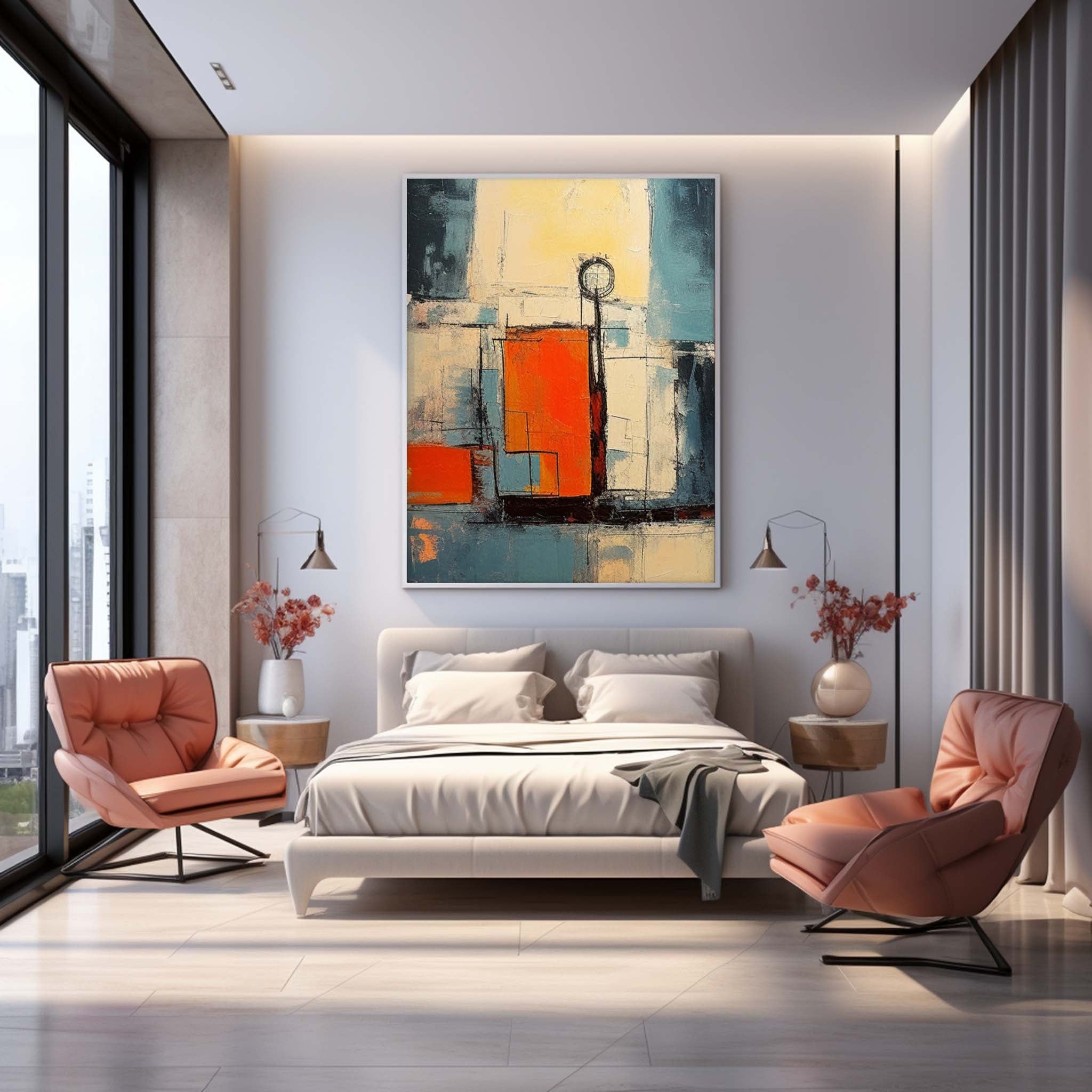 Wall Art Abstract Gradient Geometric Pop