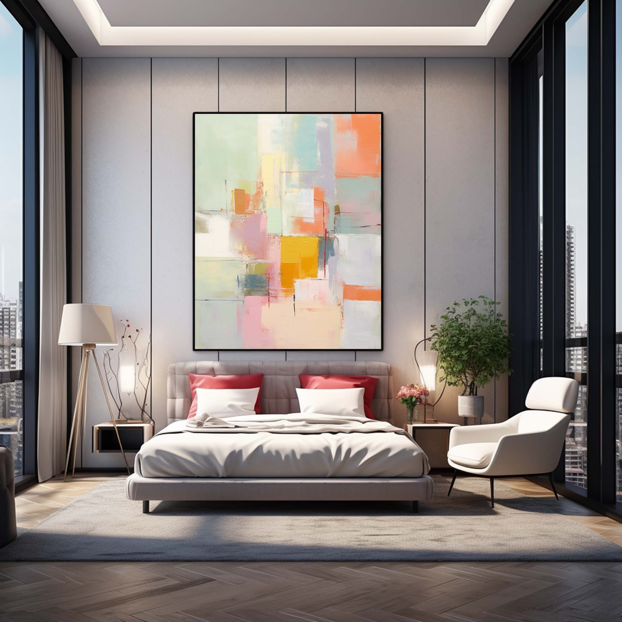 Wall Art Soft Color Abstract Playful