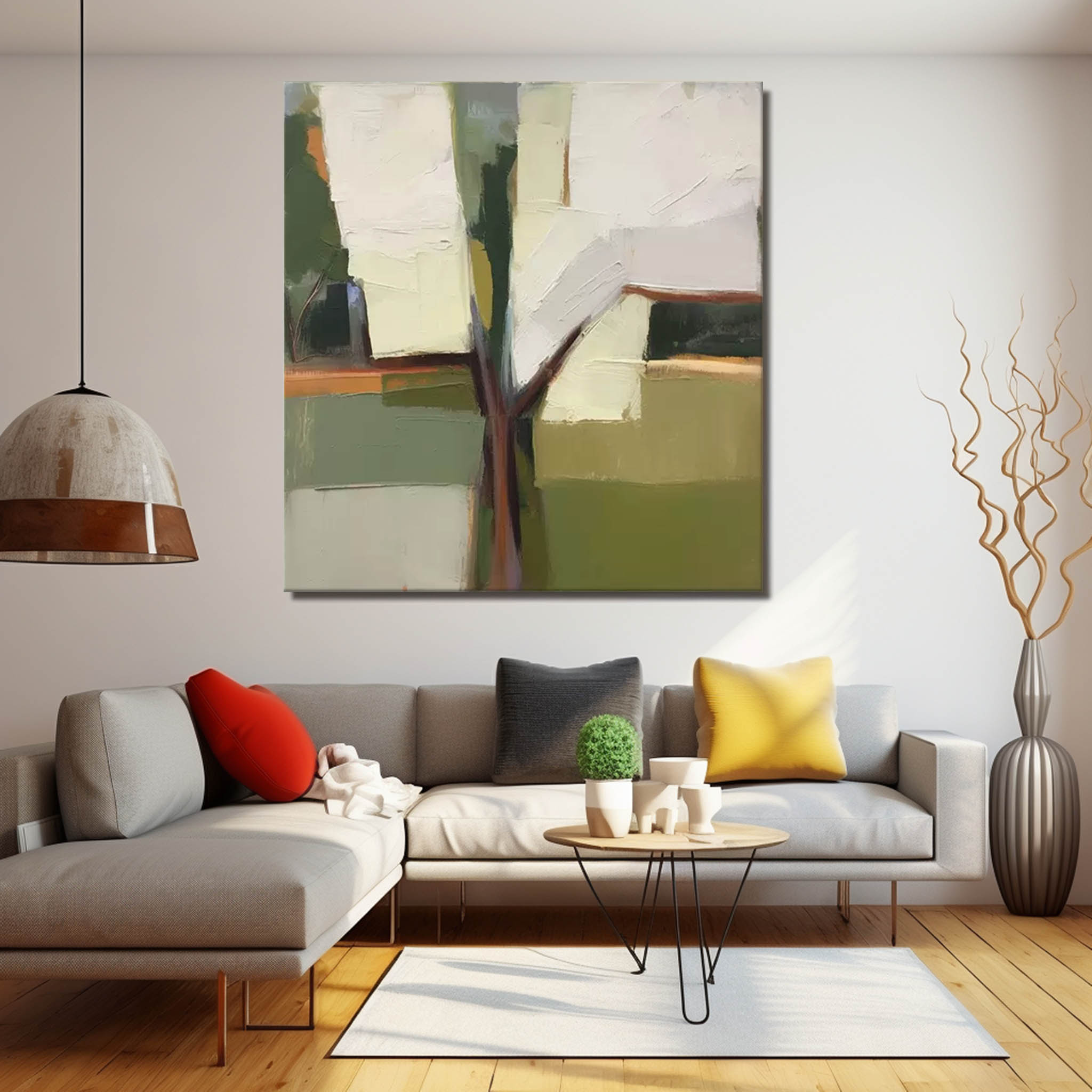 Abstract Canvas Art AB298 - Neutralighting