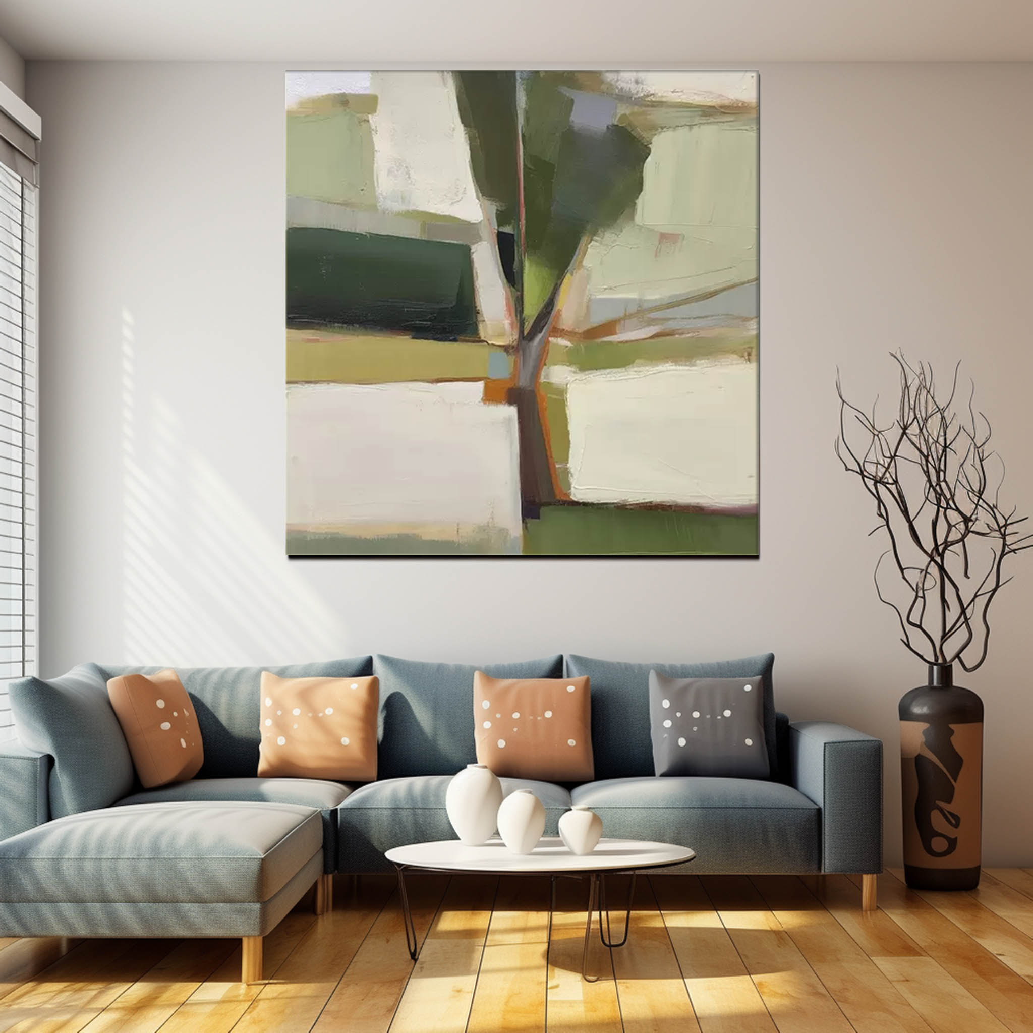 Abstract Canvas Art AB299 - Neutralighting