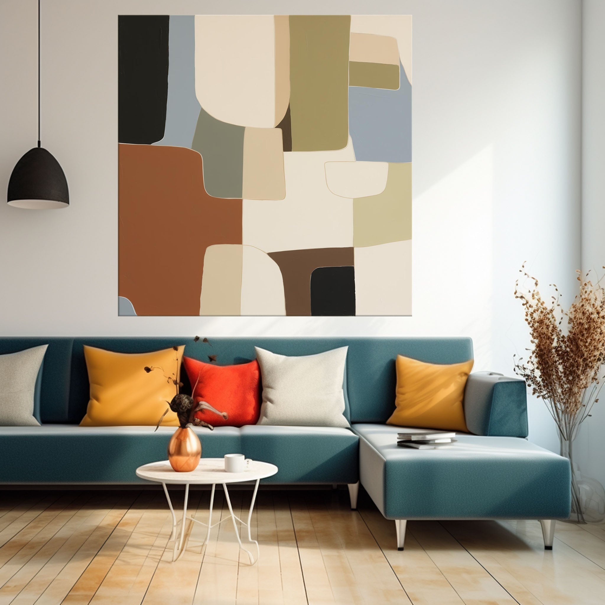 Abstract Canvas Art AB369 - Neutralighting