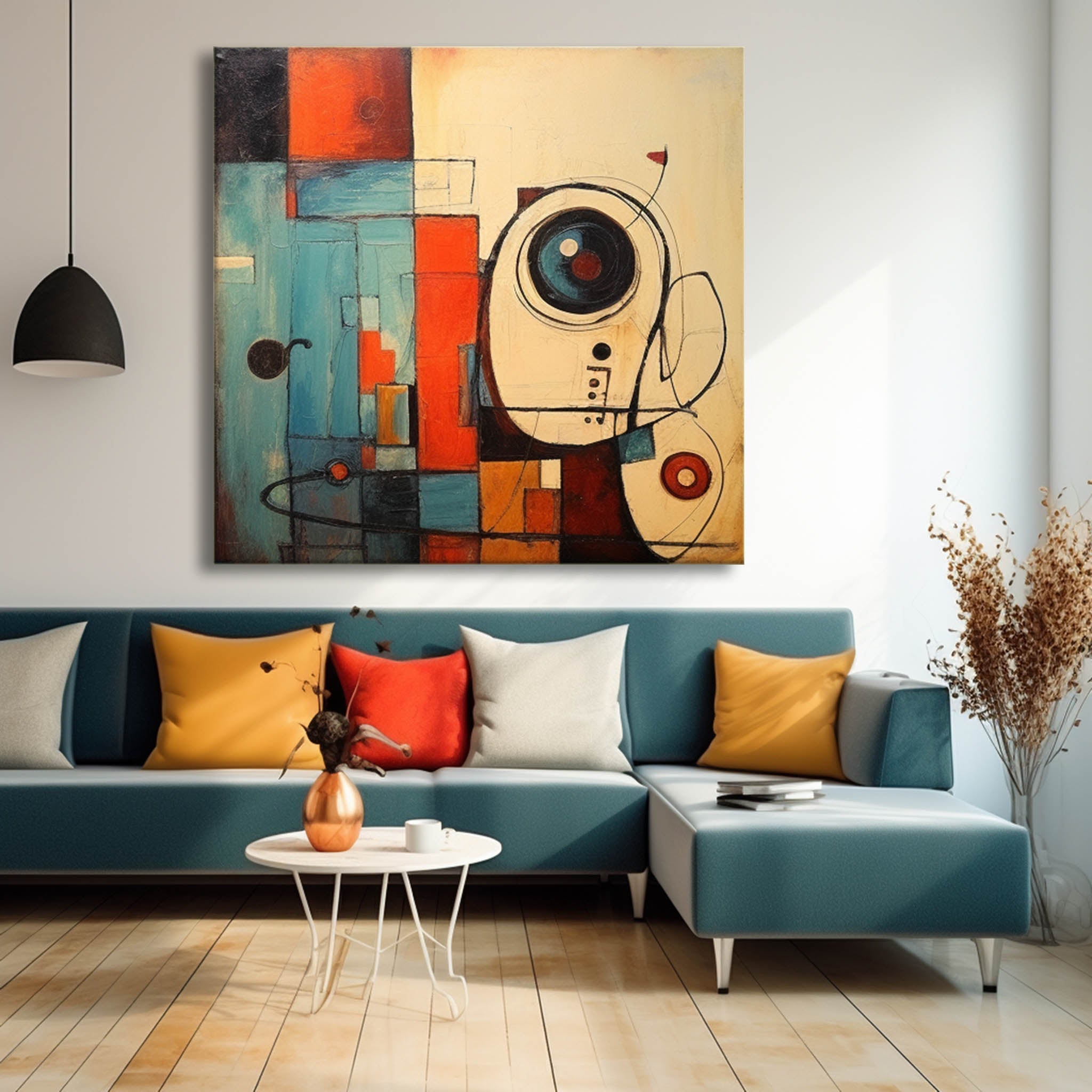 Wall Art Geometric Abstract Retro Futurism