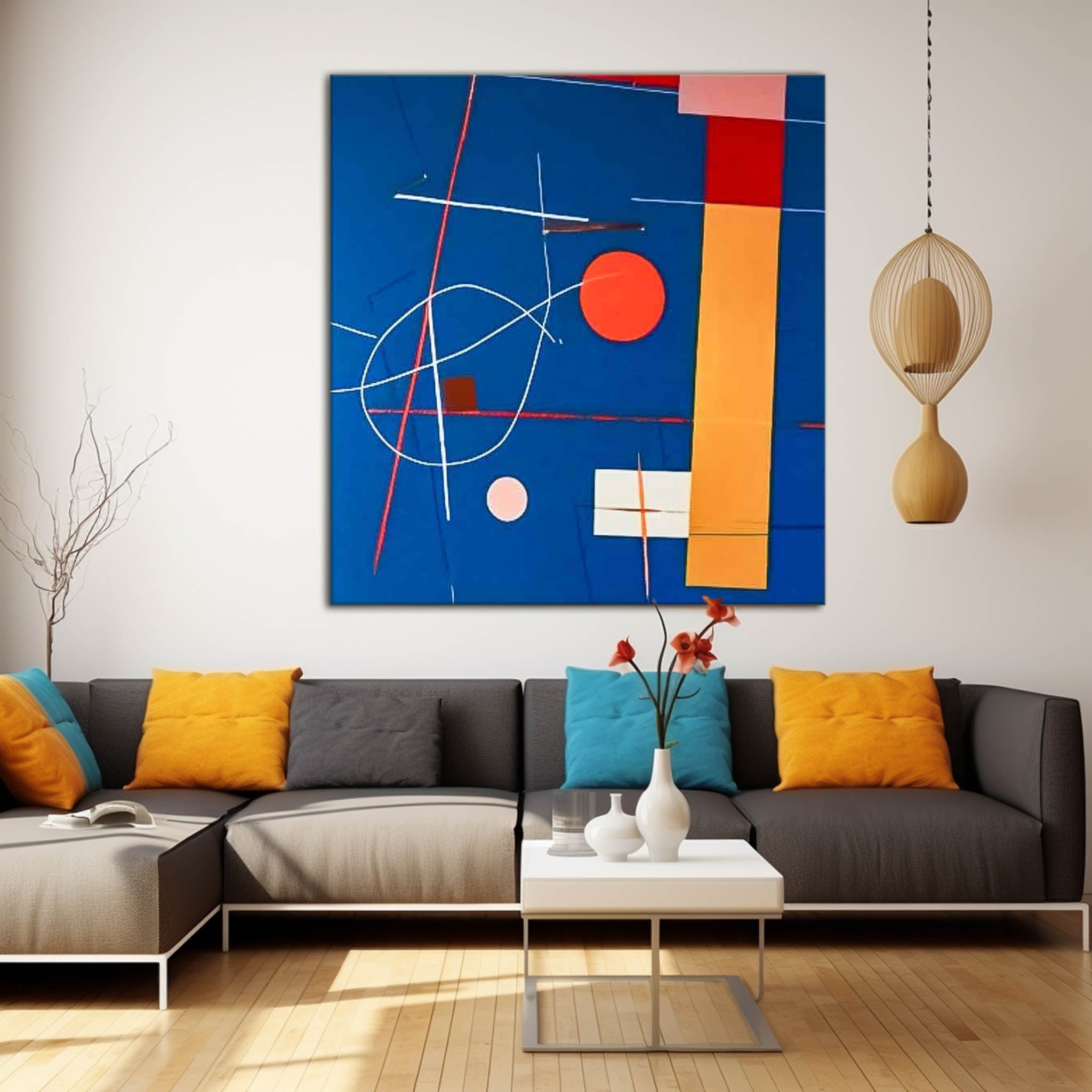 Abstract Canvas Art AB361 - Neutralighting