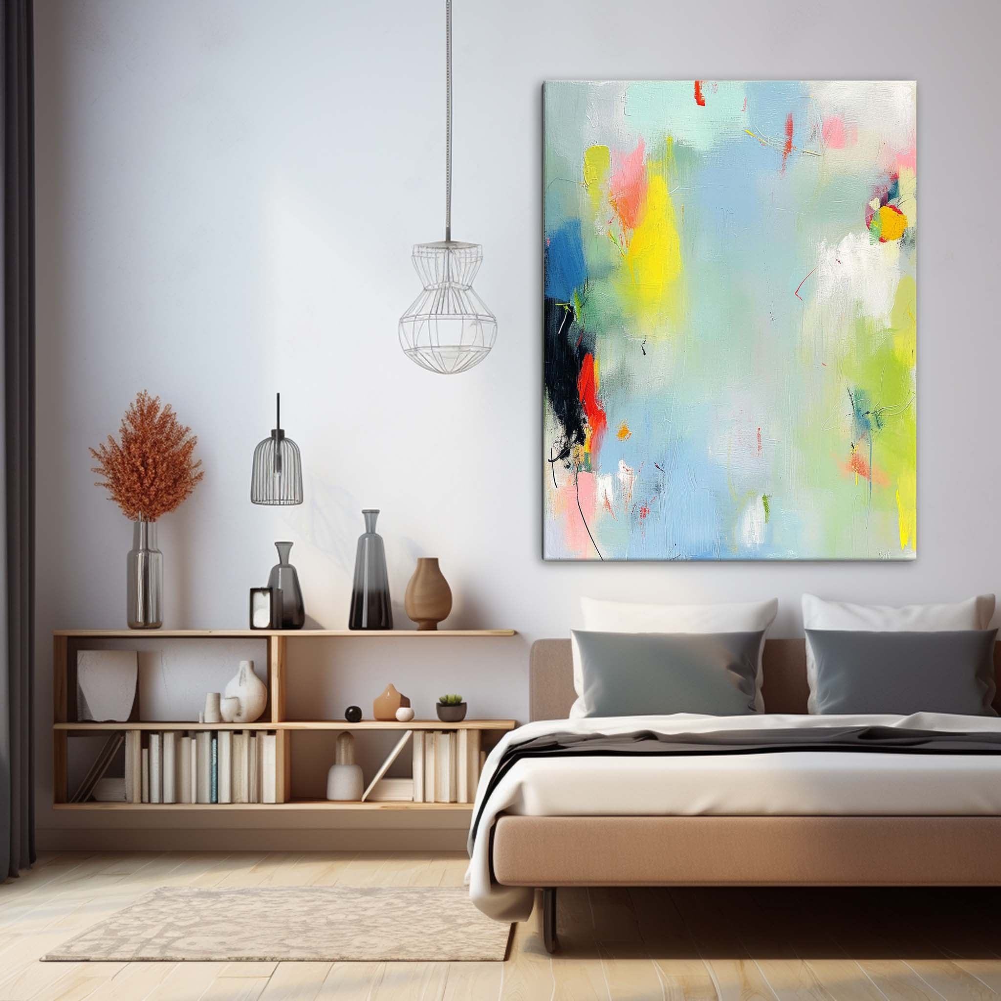 Wall Art Soft Fluid Wash Abstract Painterly
