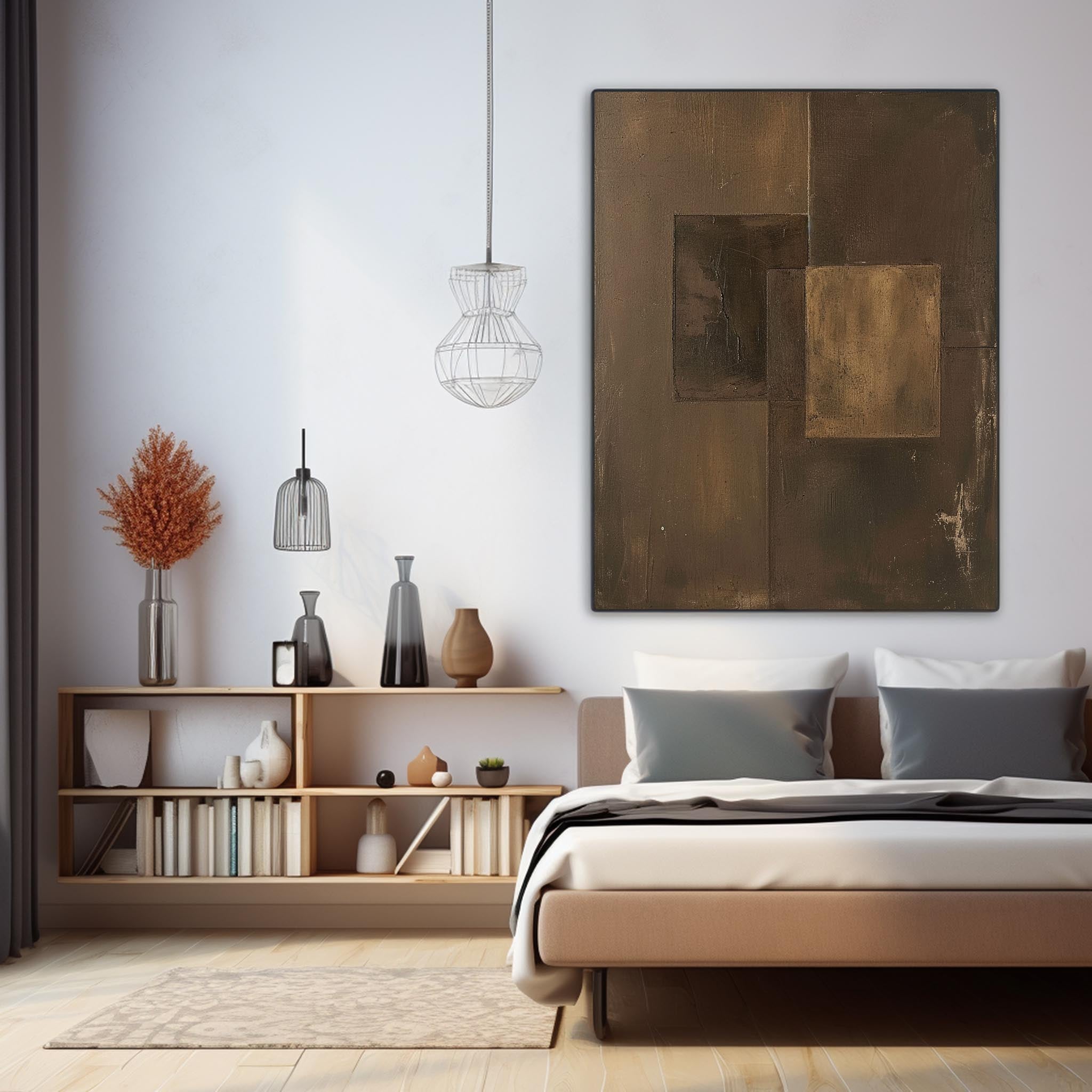 Abstract Canvas Art AB396 - Neutralighting