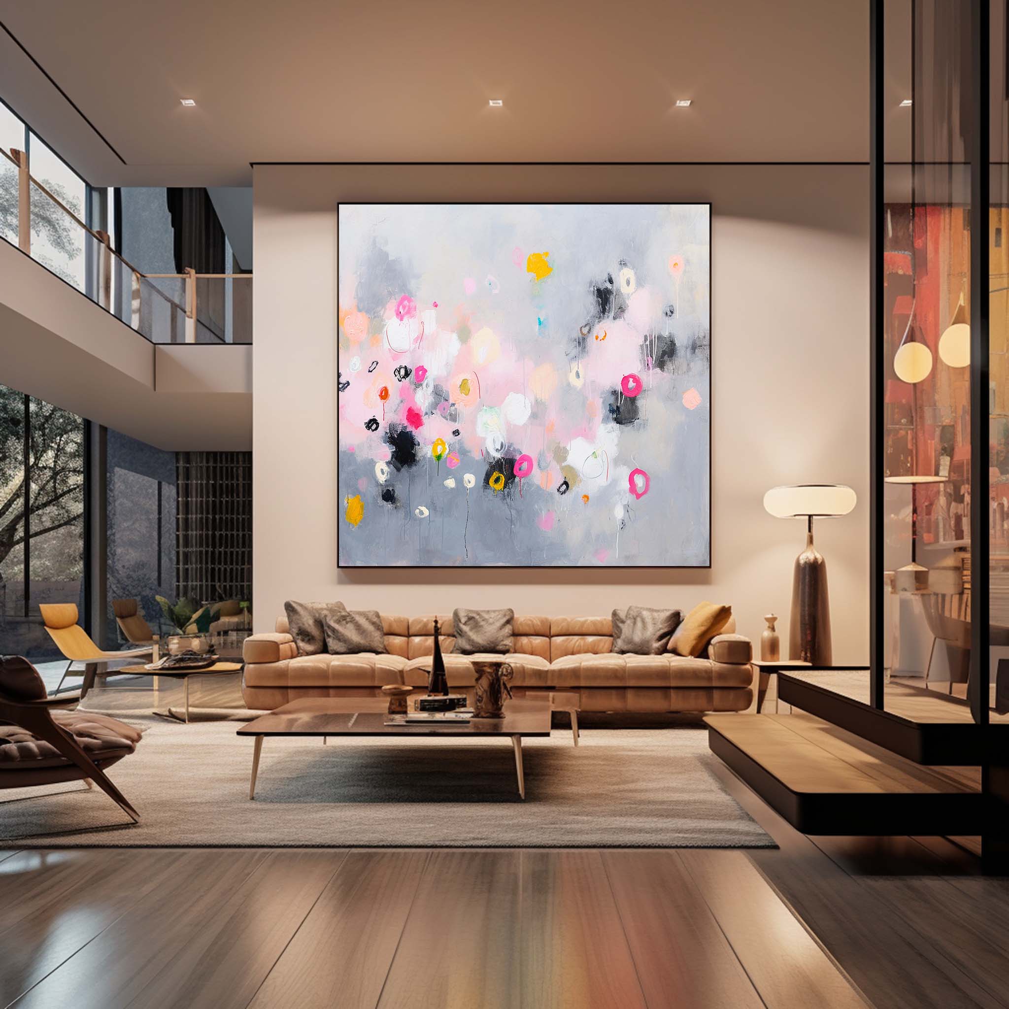 Abstract Canvas Art AB390 - Neutralighting