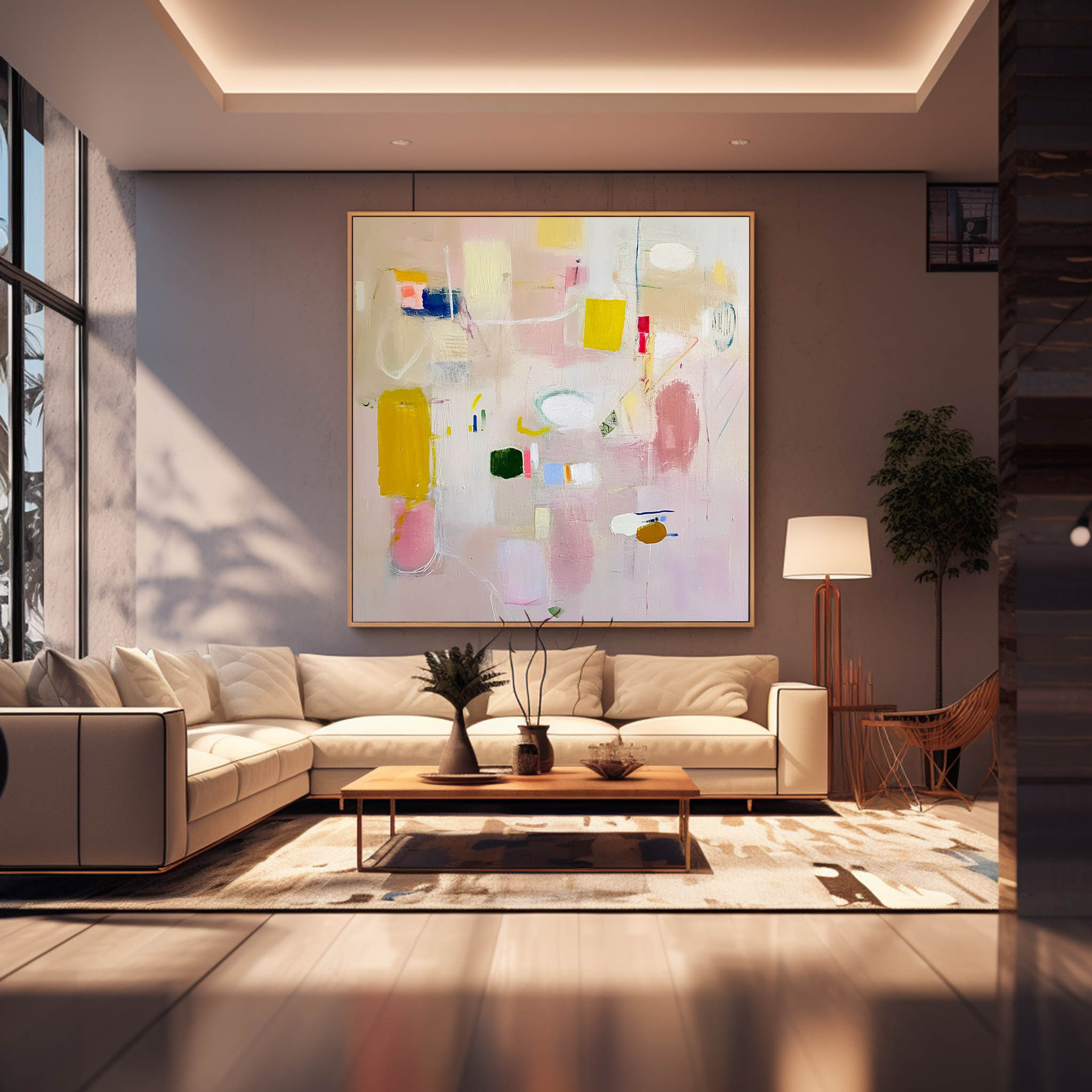Wall Art Abstract Serene Calm Playful Modern