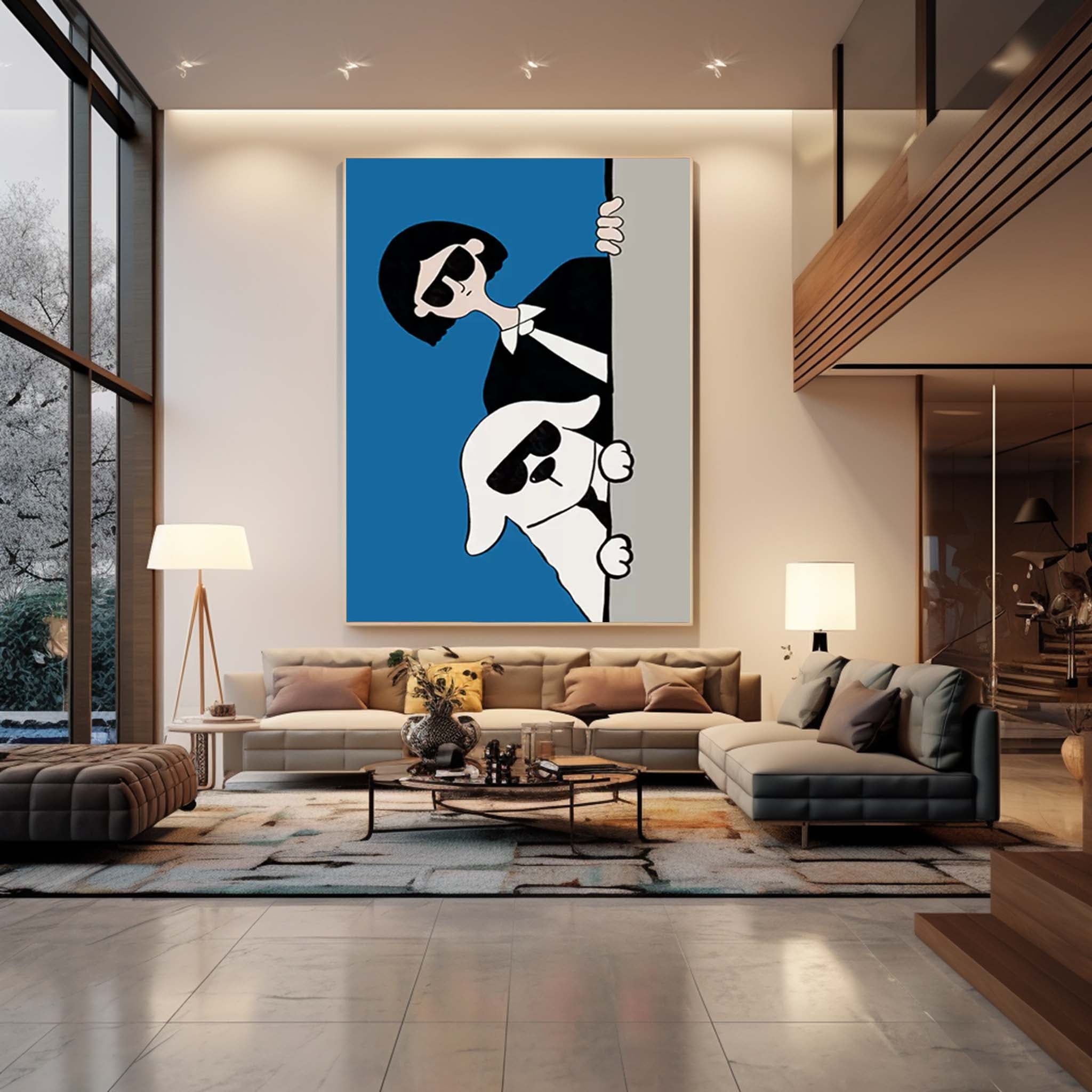Wall Art Abstract Contemporary Humorous