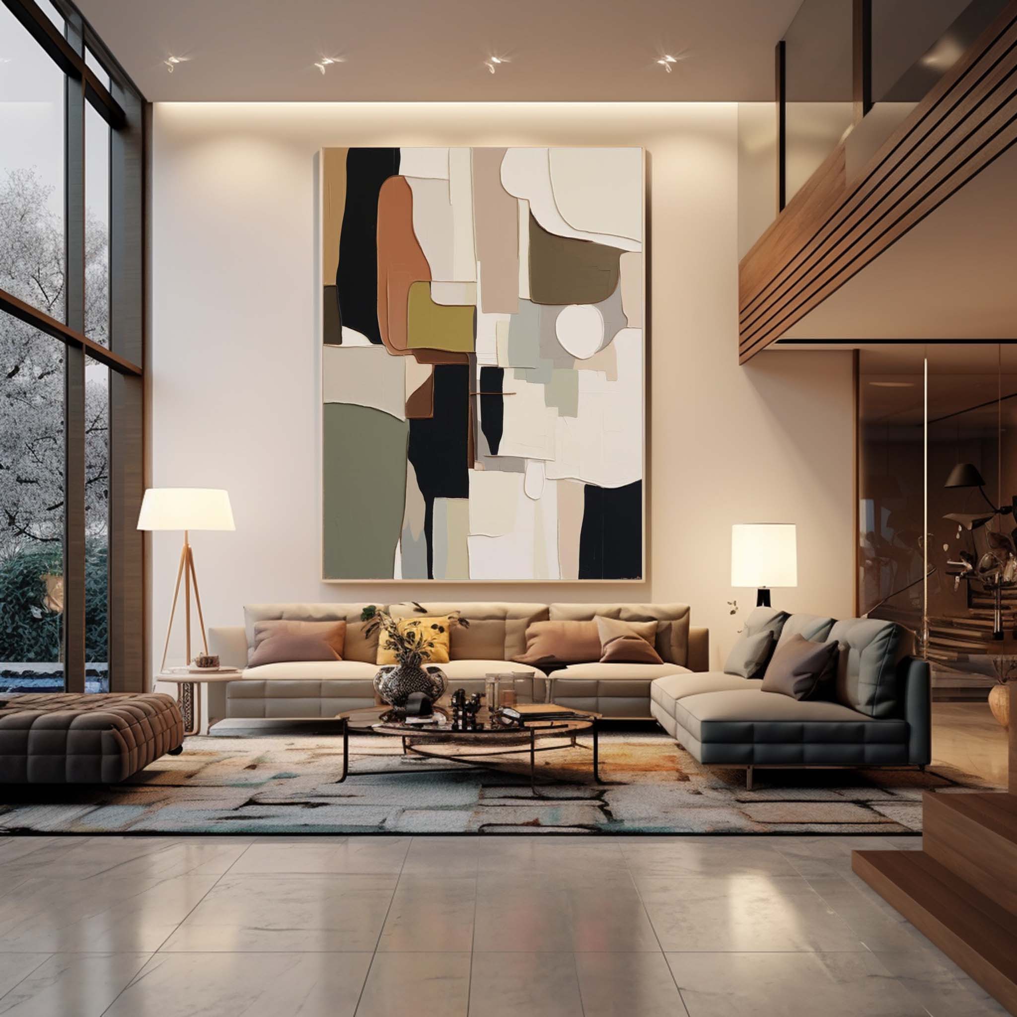 Wall Art Elegant Neutral Abstract Serene