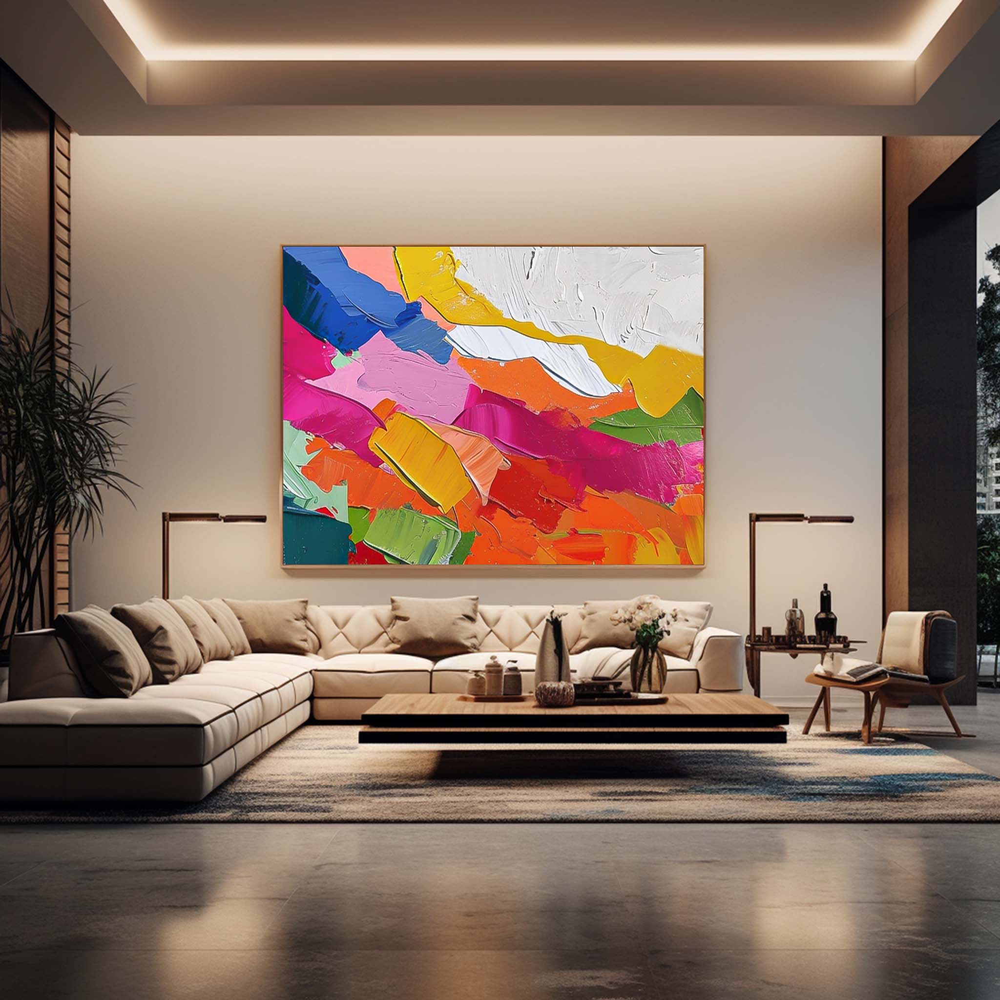 Wall Art Impasto Abstract Lively Dynamic