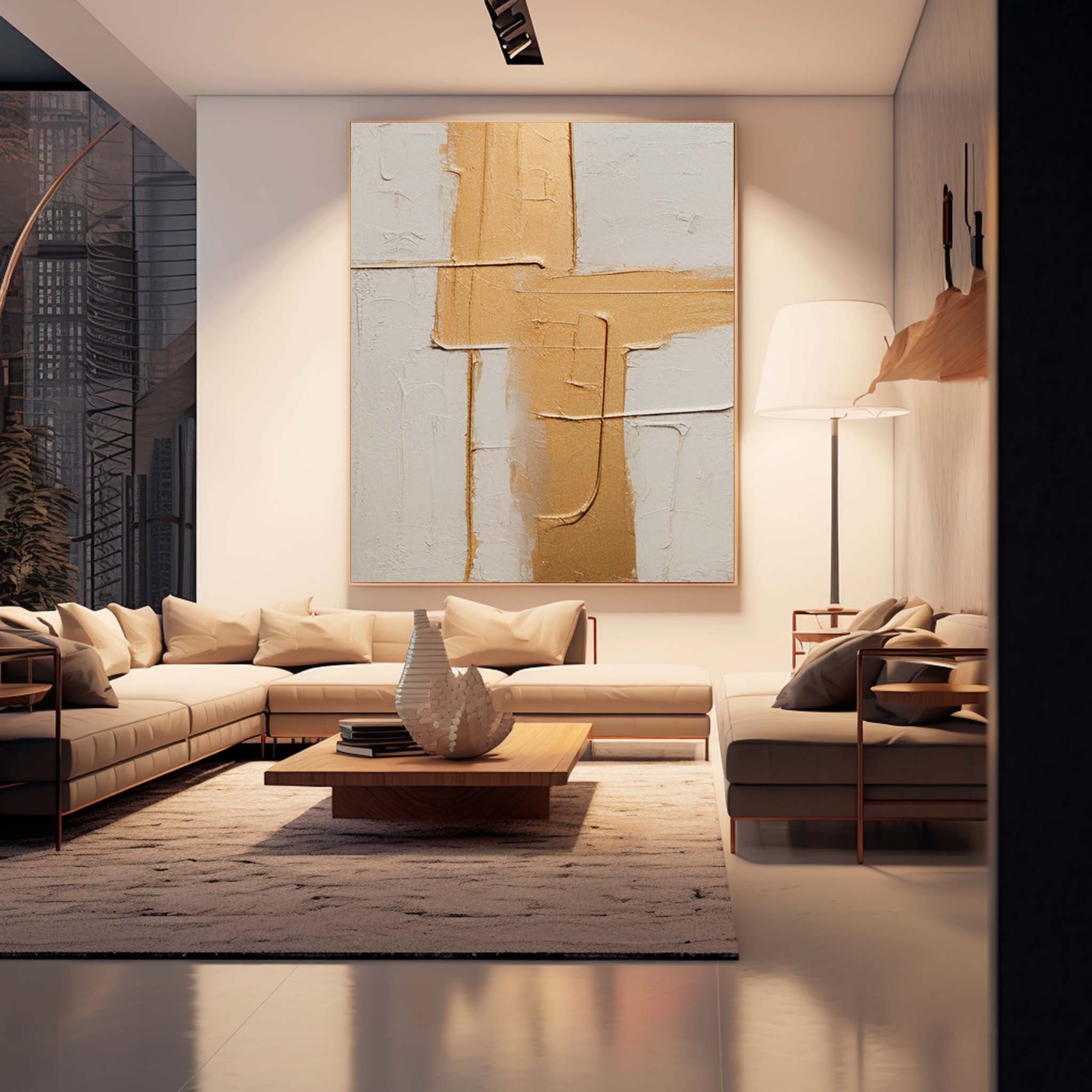 Wall Art Abstract Painterly Clean Minimalist