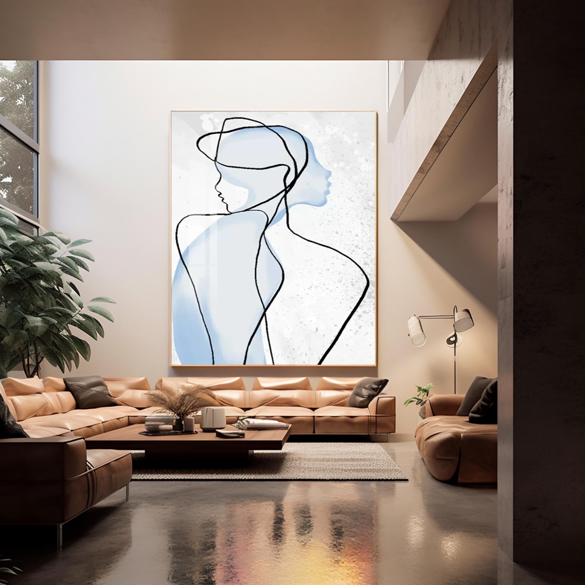 Wall Art Abstract Minimalist Linear Modern