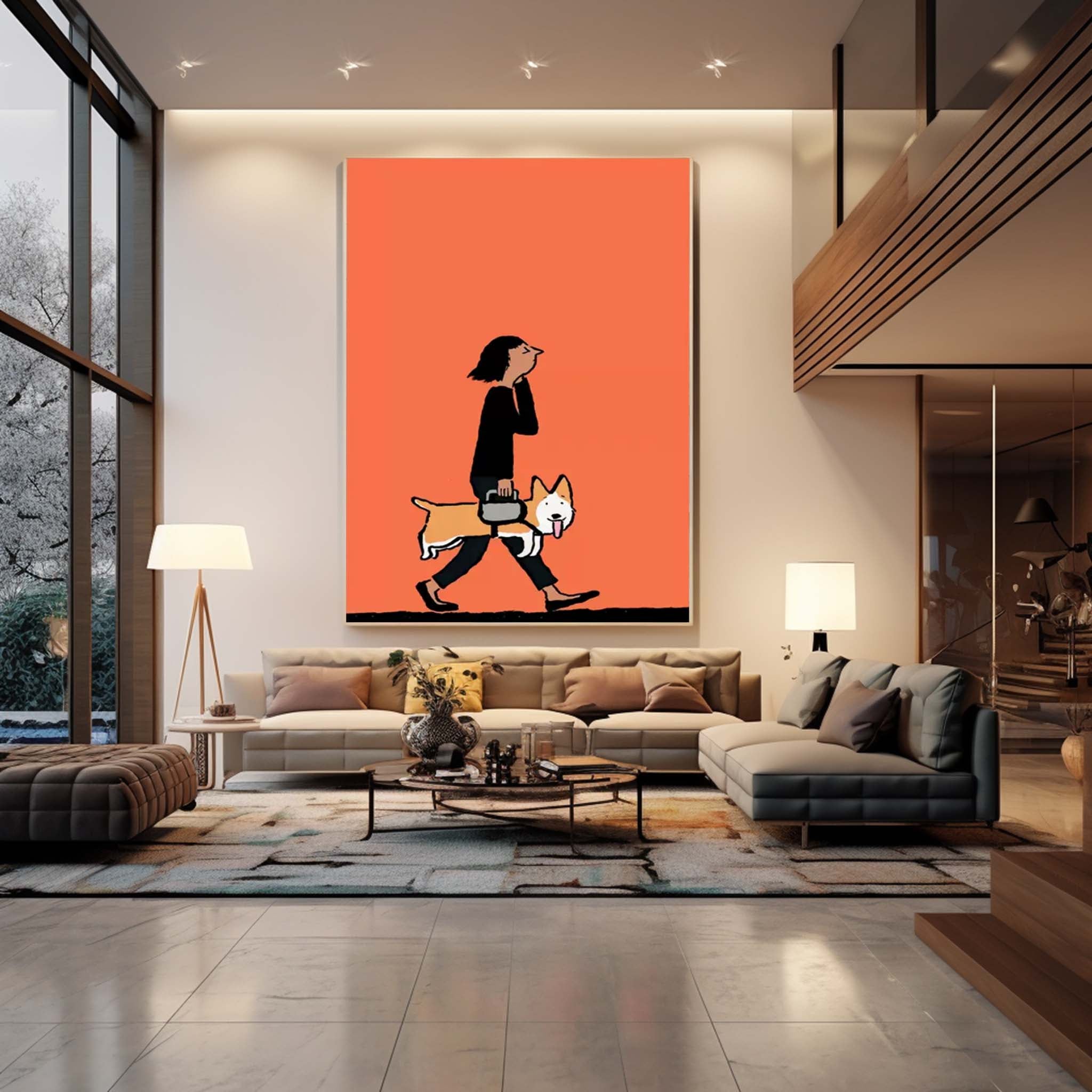 Wall Art Abstract Playful Energetic Pet Pop
