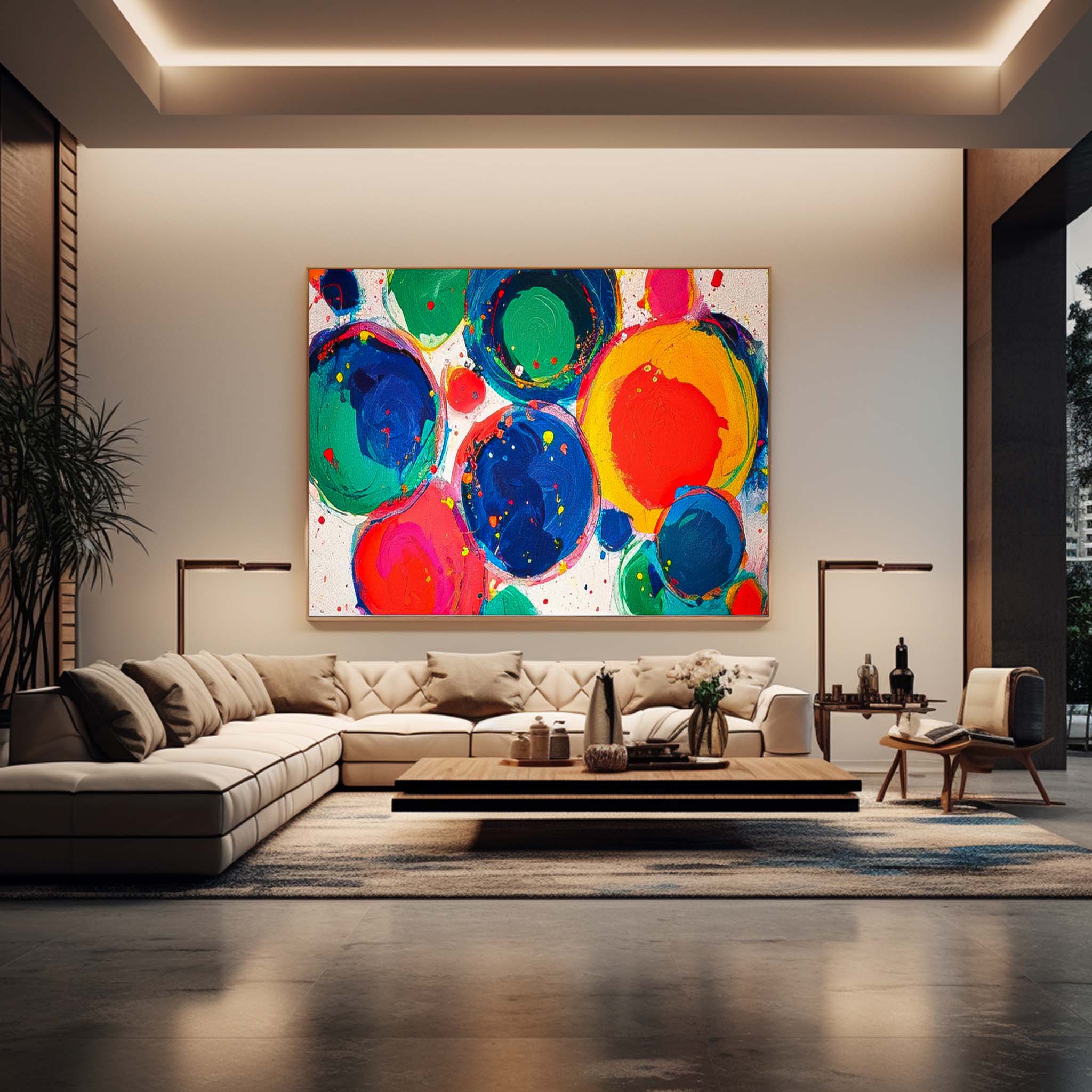 Wall Art Impasto Abstract Playful Painterly Cheerful